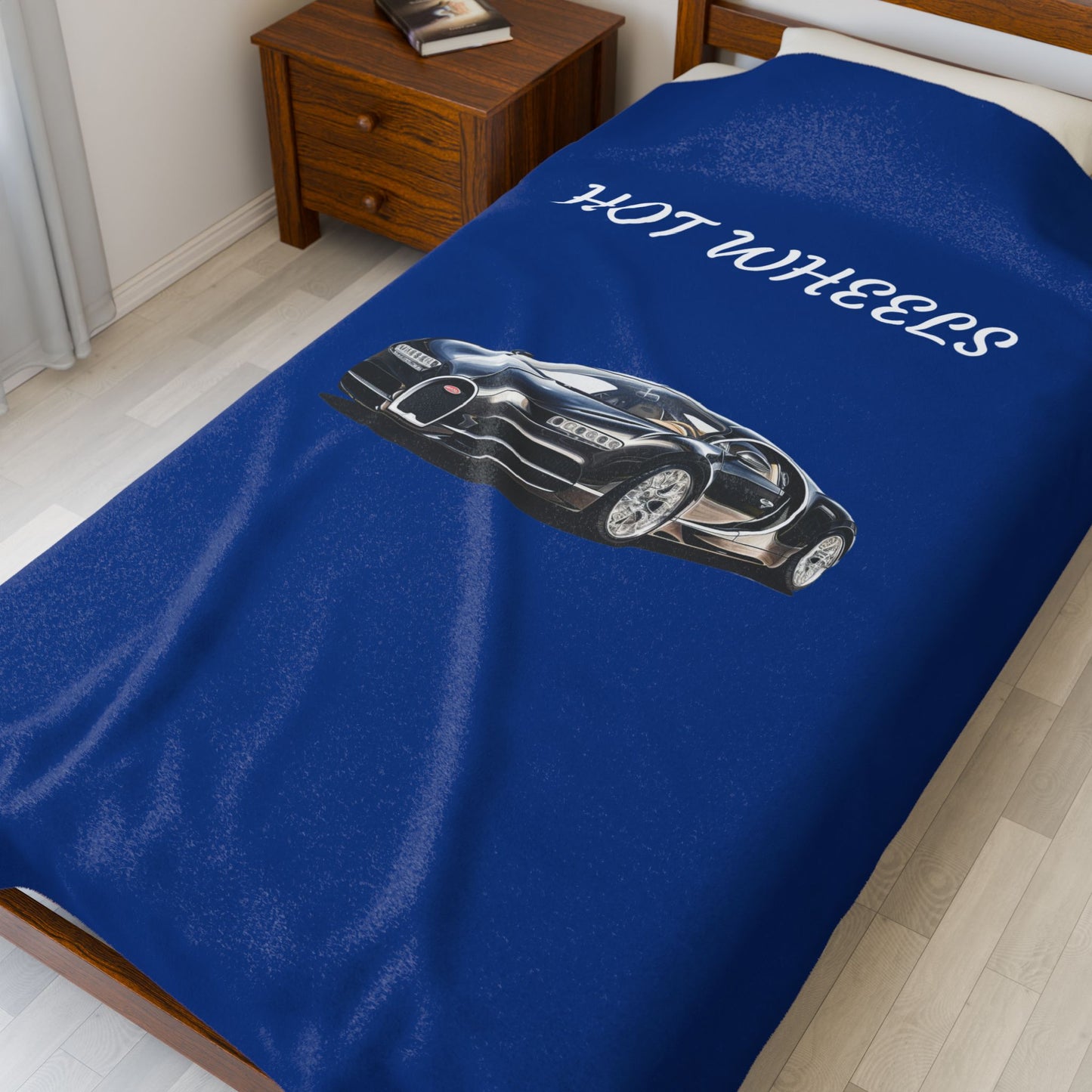 Princess Grace Hot Wheels Velveteen Plush Blanket Cozy Automotive Throw for Car Enthusiasts