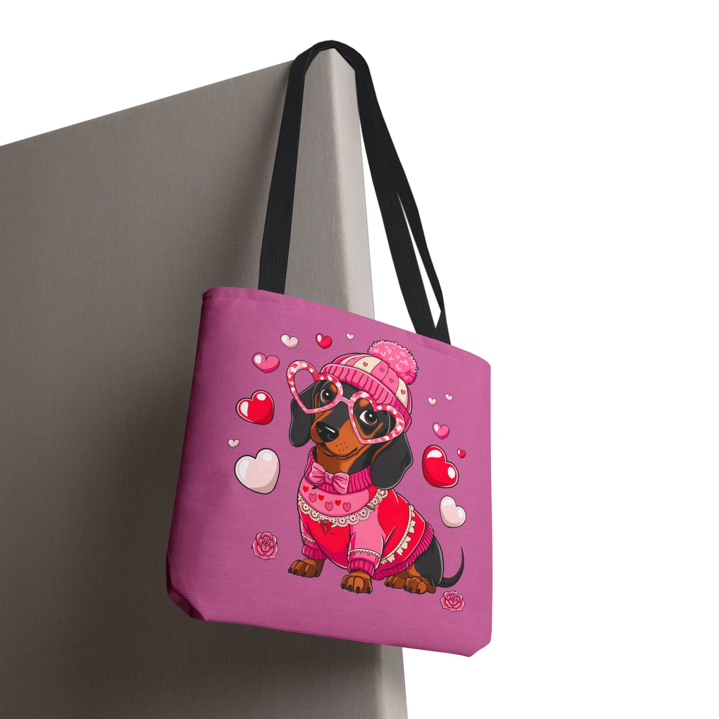 Princess Grace Adorable Dachshund Love Tote Bag Cute Dog Design for Pet Lovers