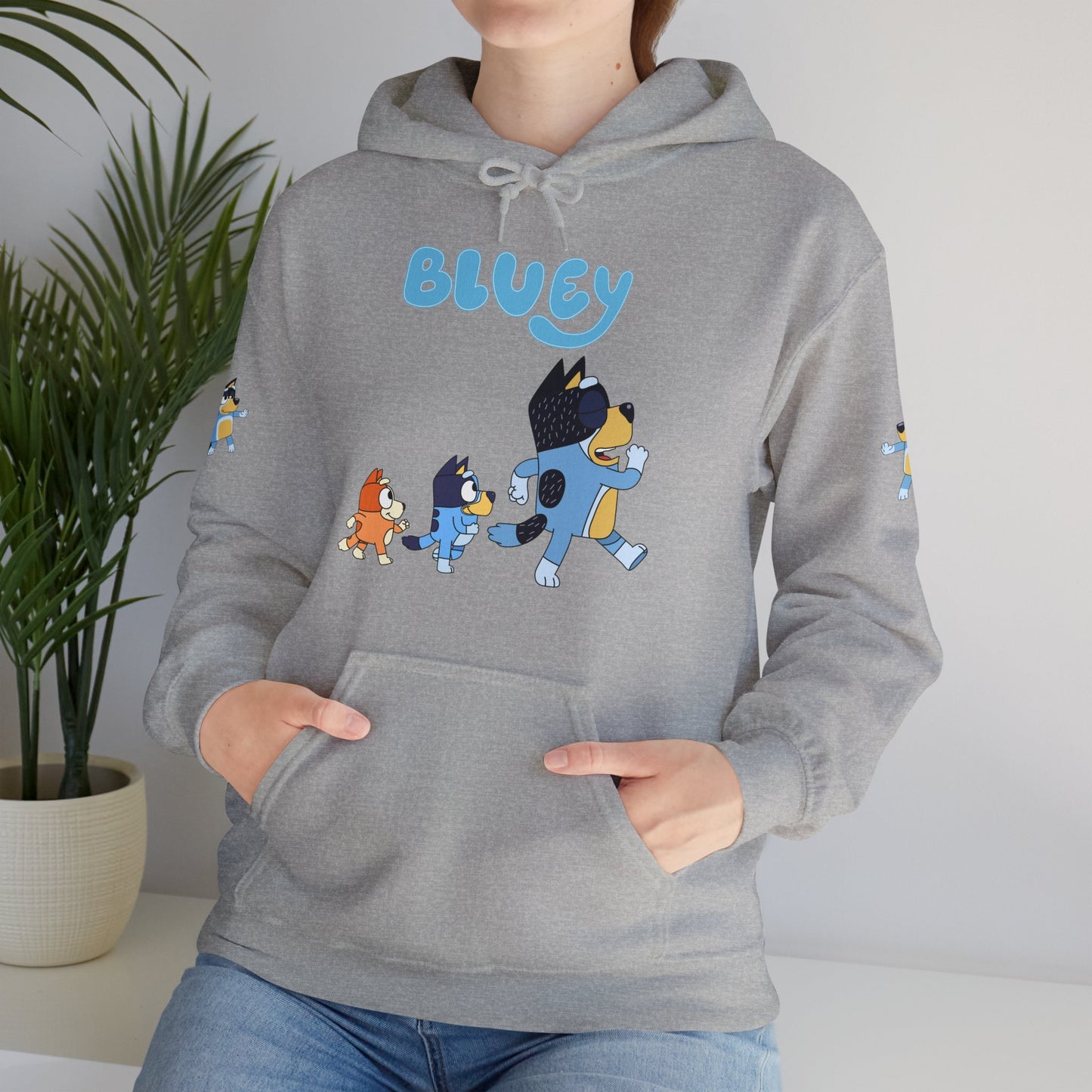 Princess Grace Bluey Unisex Hoodie Cozy Cartoon Sweatshirt for Kids & Adults