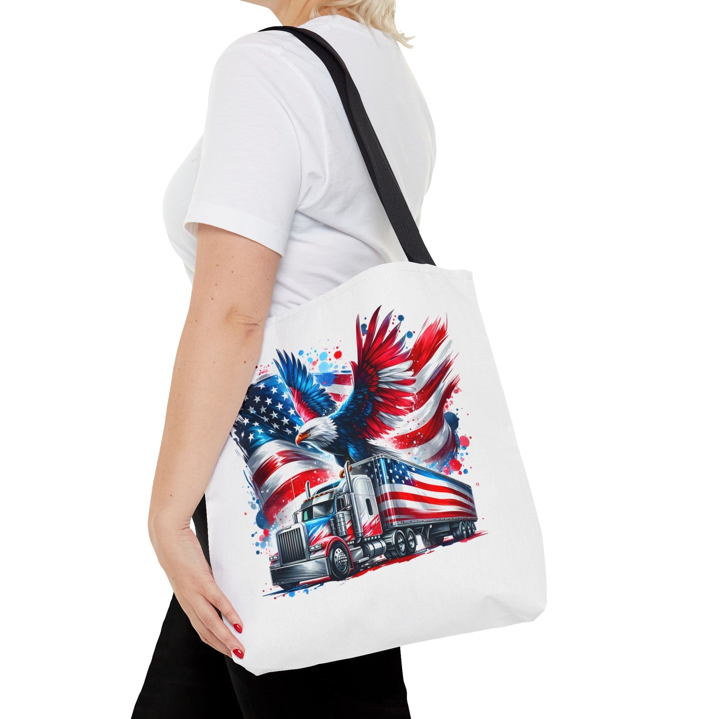 Princess Grace Patriotic Eagle Tote Bag American Flag Design