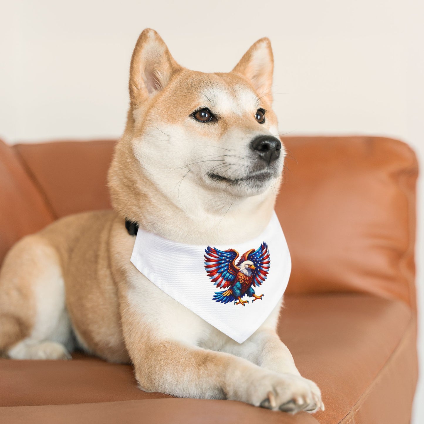 Princess Grace Patriotic Eagle Pet Bandana Collar Perfect for Celebrations