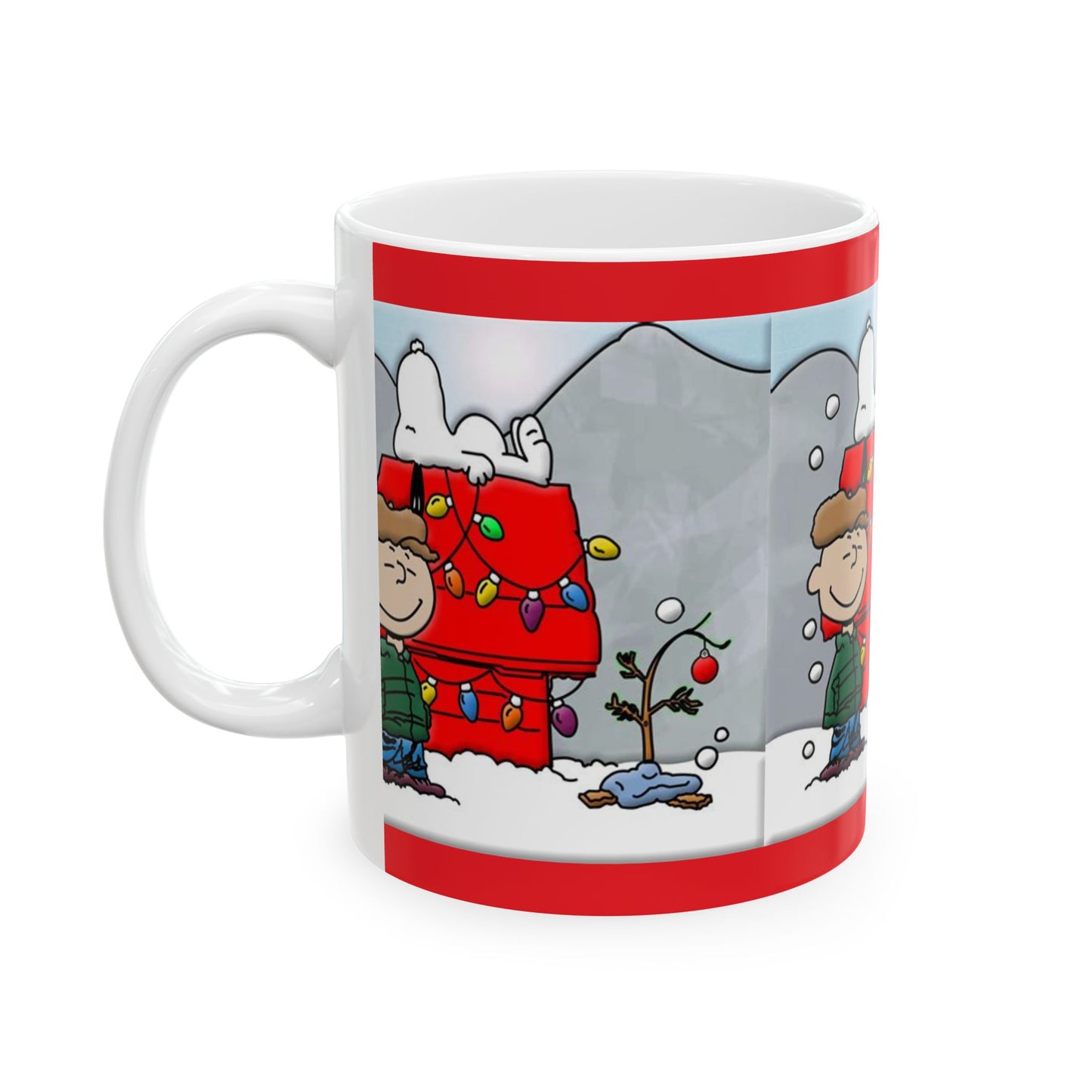 Princess Grace Christmas Cheer Ceramic Mug 11oz & 15oz Size Holiday Gift with Snoopy and Friends