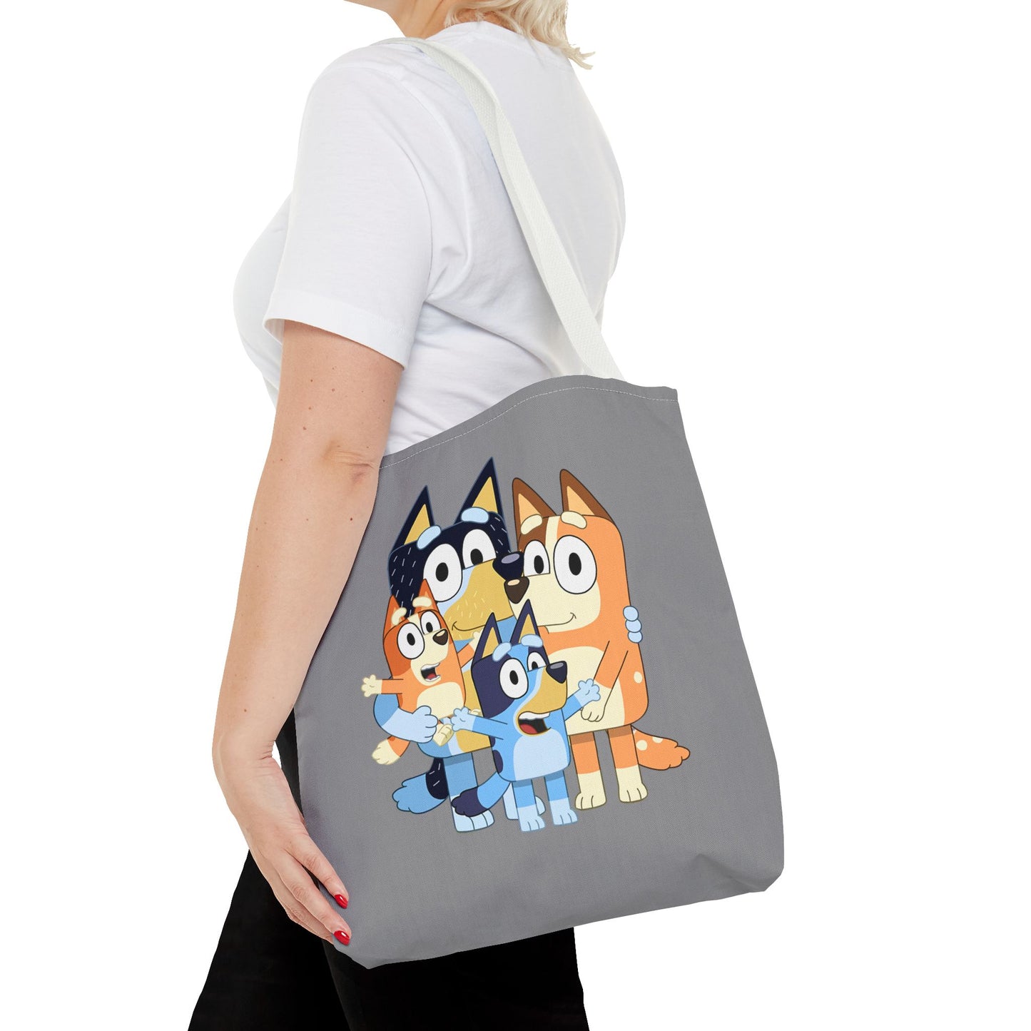 Princess Grace Cute Family Dogs Tote Bag Perfect for Dog Lovers and Kids Activities