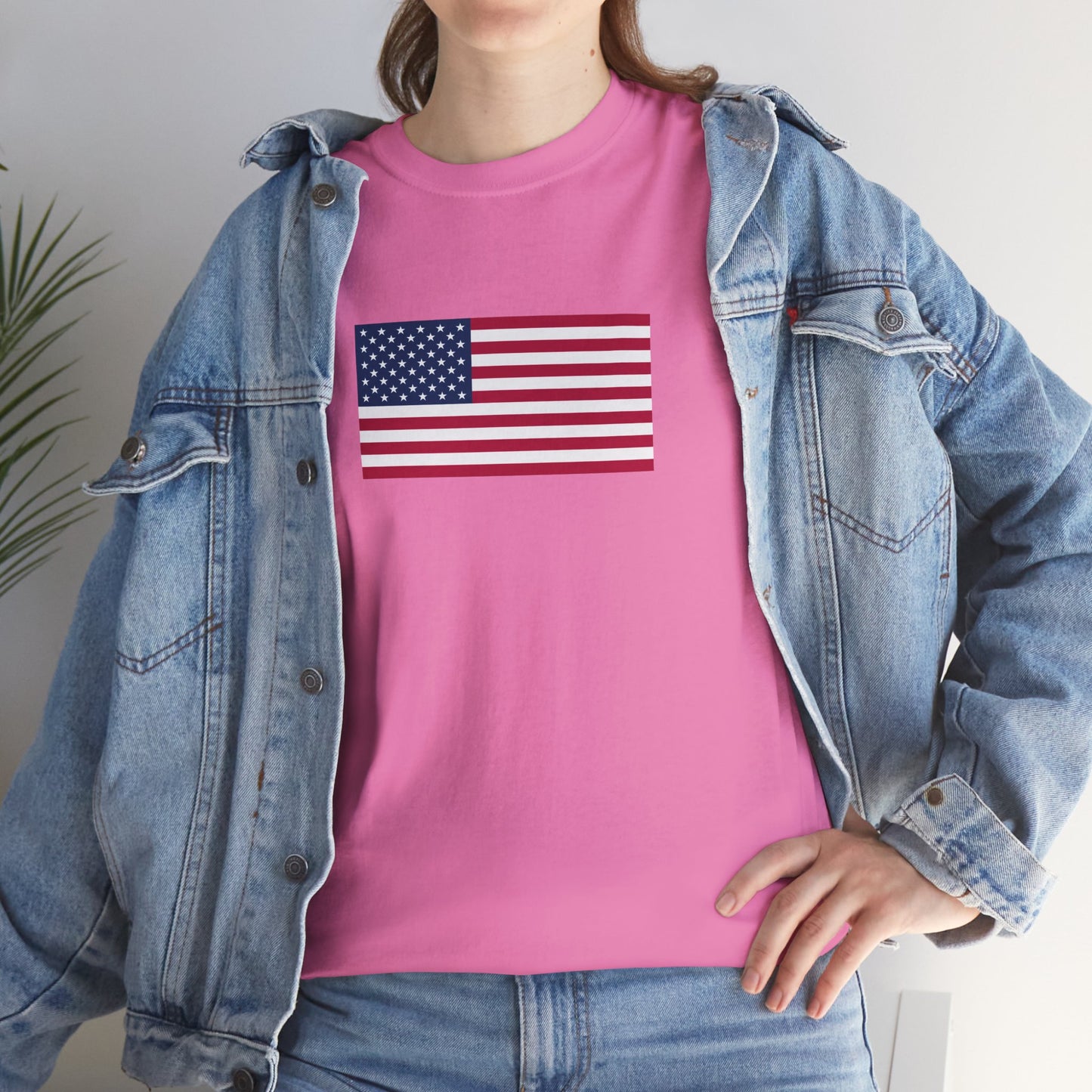 Princess Grace Patriotic Unisex Heavy Cotton Tee with USA Flag Design