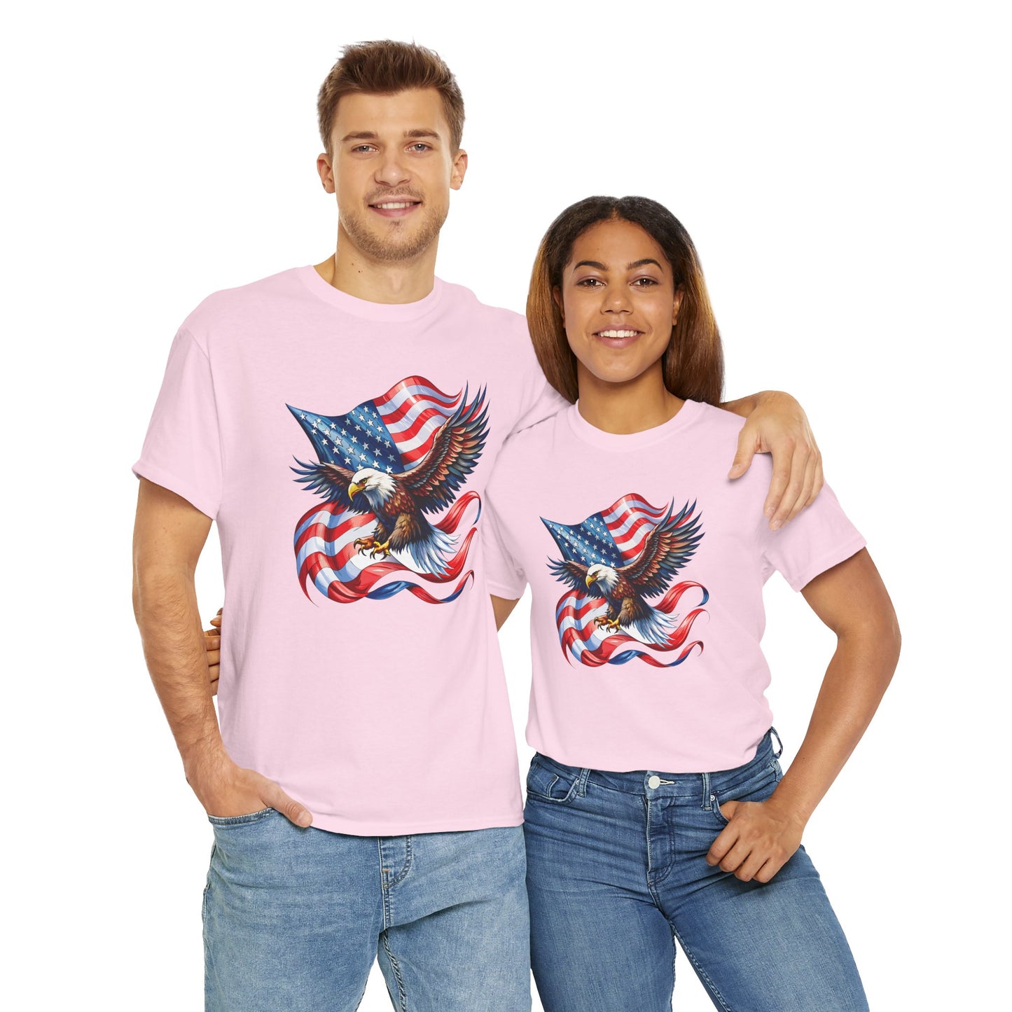 Princess Grace Patriotic Eagle Graphic Unisex Heavy Cotton Tee