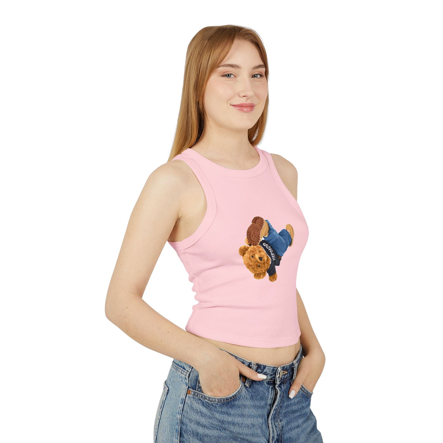 Princess Grace Cute Teddy Bear Racer Tank Top for Women