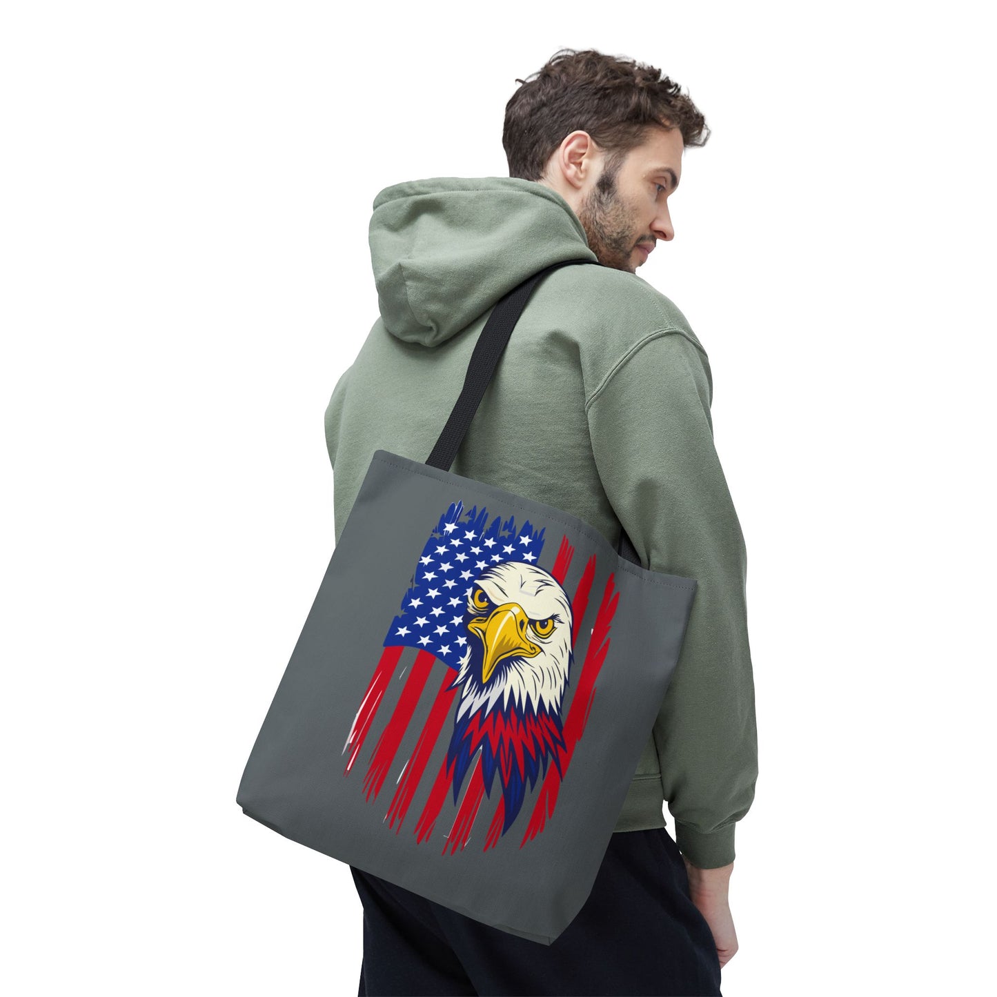 Princess Grace Patriotic Eagle Tote Bag American Flag Design