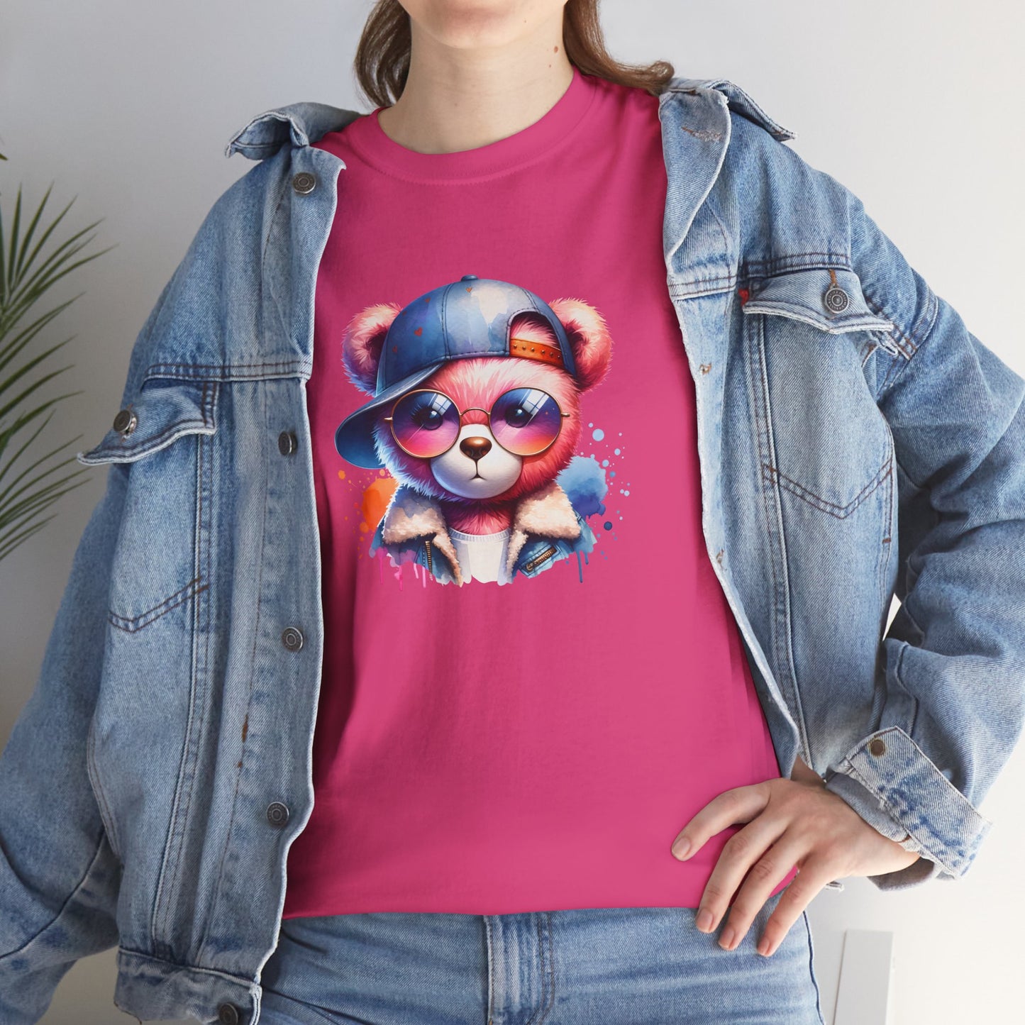Princess Grace Cool Bear Graphic Unisex Heavy Cotton Tee Trendy Streetwear T-Shirt