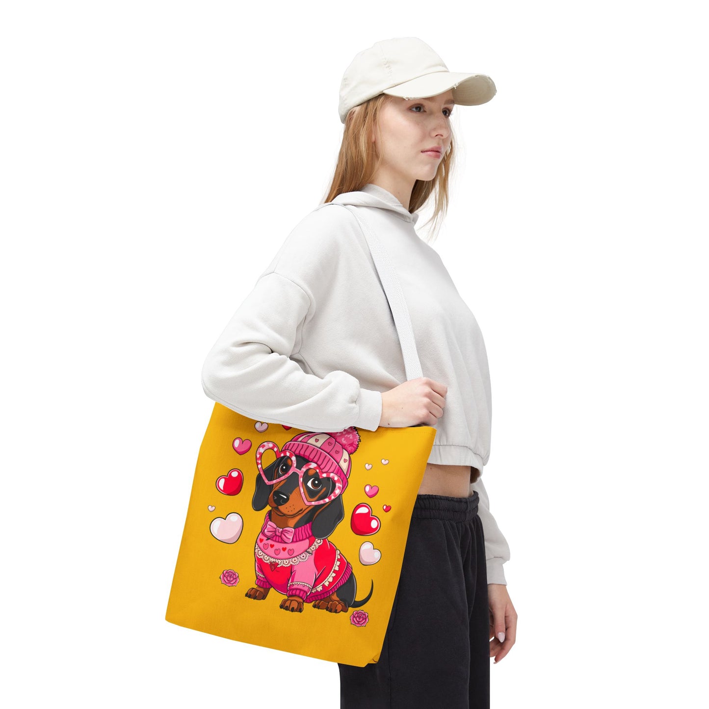 Princess Grace Adorable Dog-Themed Tote Bag for Pet Lovers Cute Valentine's Design