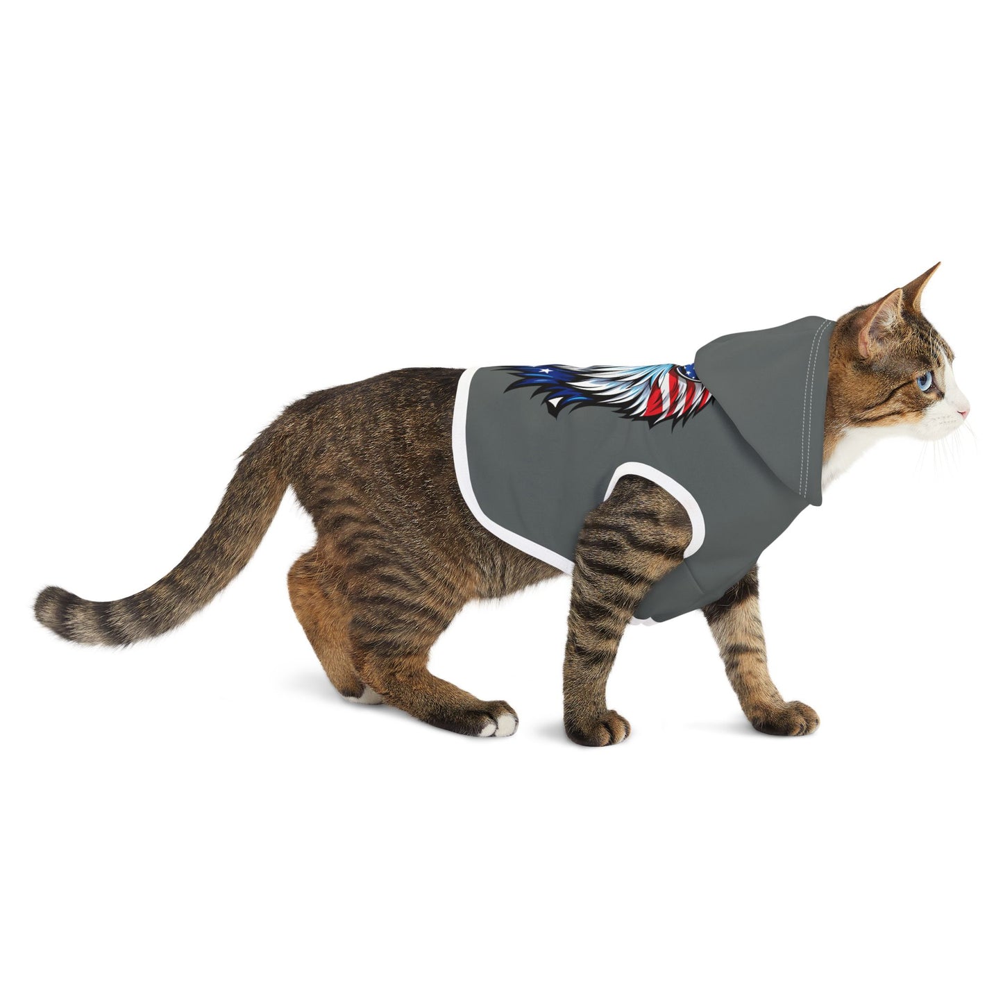 Princess Grace Patriotic Eagle Pet Hoodie with Fun Design