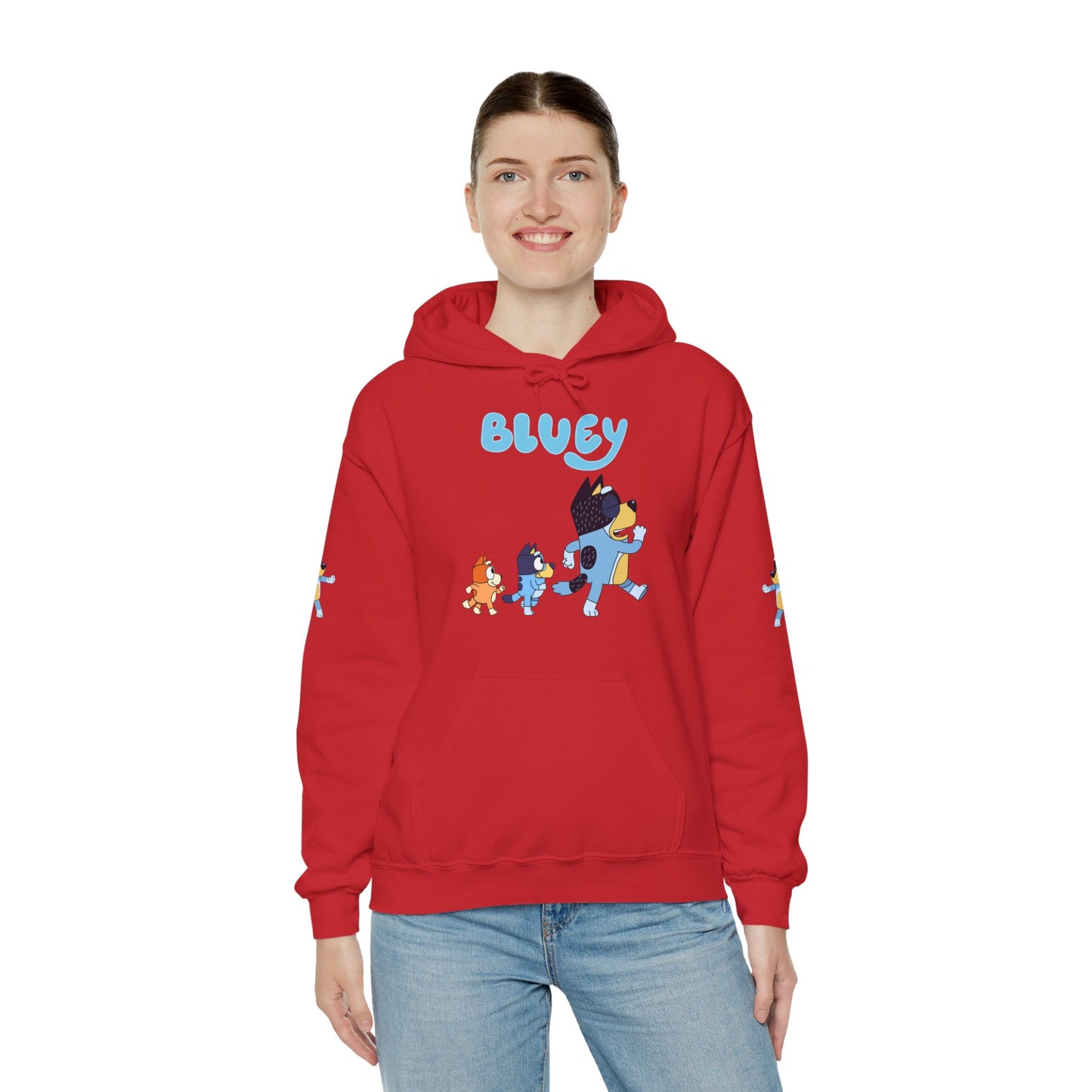 Princess Grace Bluey Unisex Hoodie Cozy Cartoon Sweatshirt for Kids & Adults