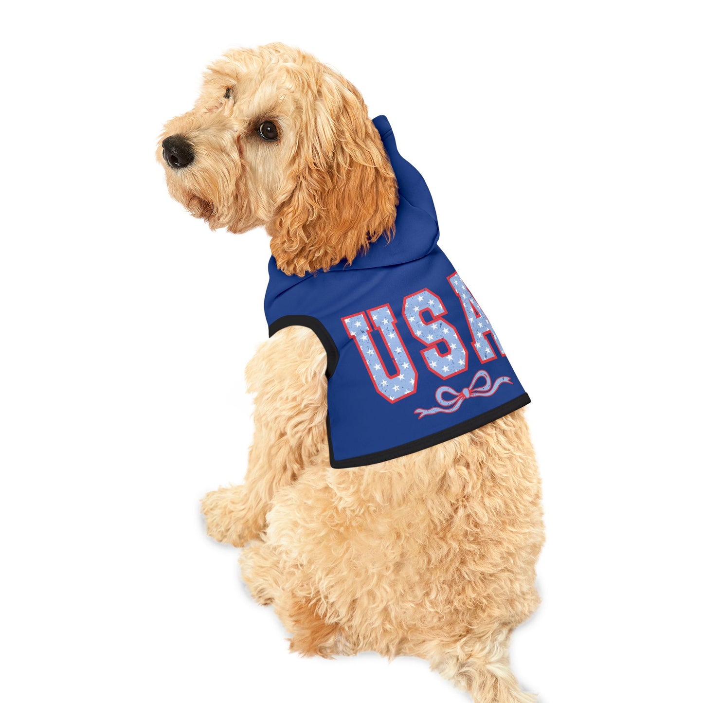 Princess Grace USA Themed Pet Hoodie Perfect for Celebrations and Patriotic Occasions