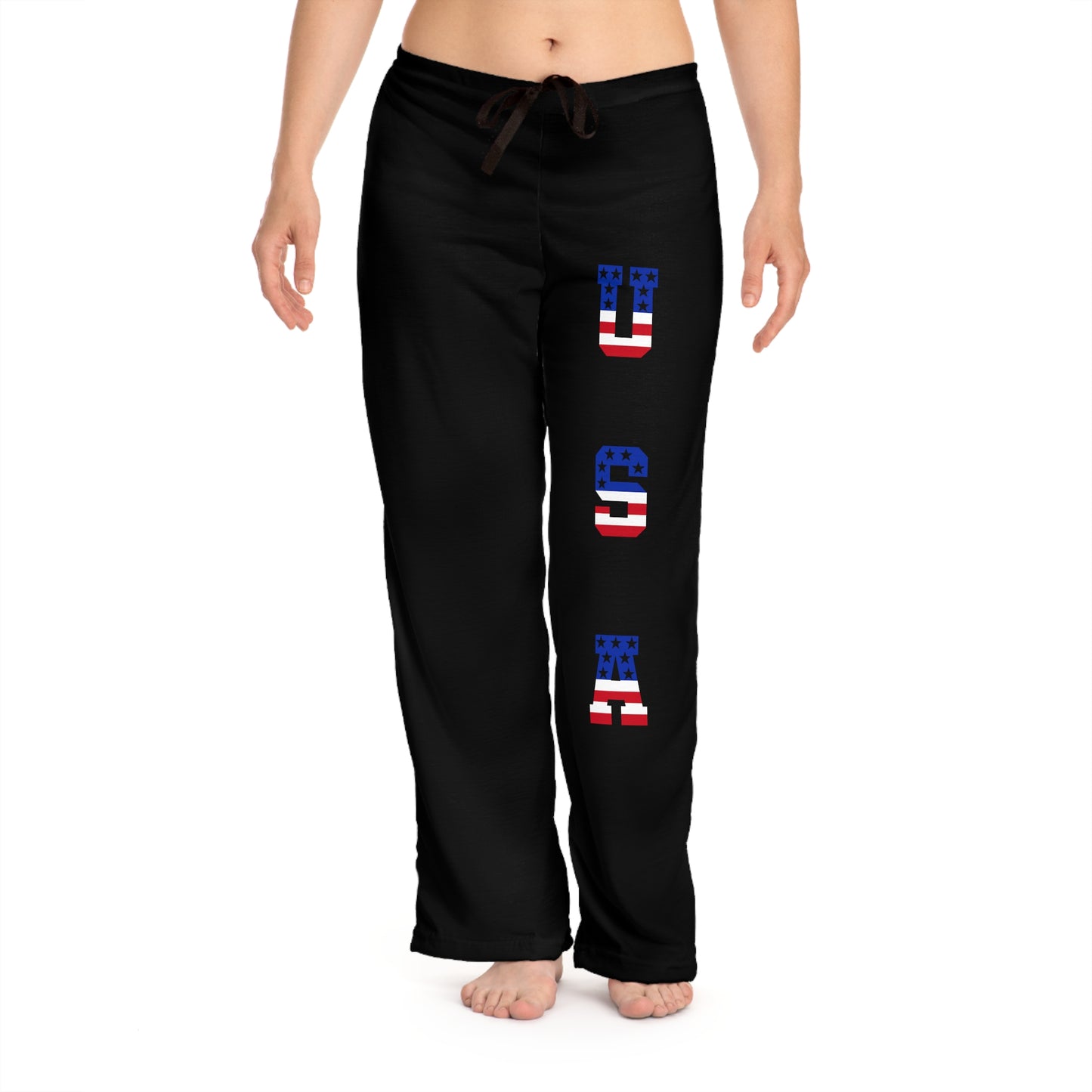 Princess Grace Patriotic Pajama Pants USA Flag Design Comfortable Sleepwear