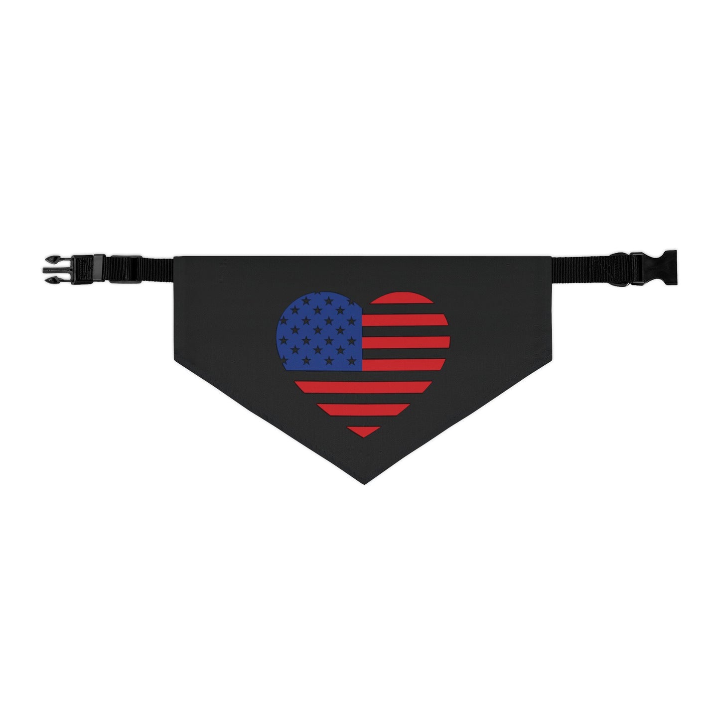 Princess Grace Patriotic Pet Bandana Collar American Flag Heart Design for Dogs