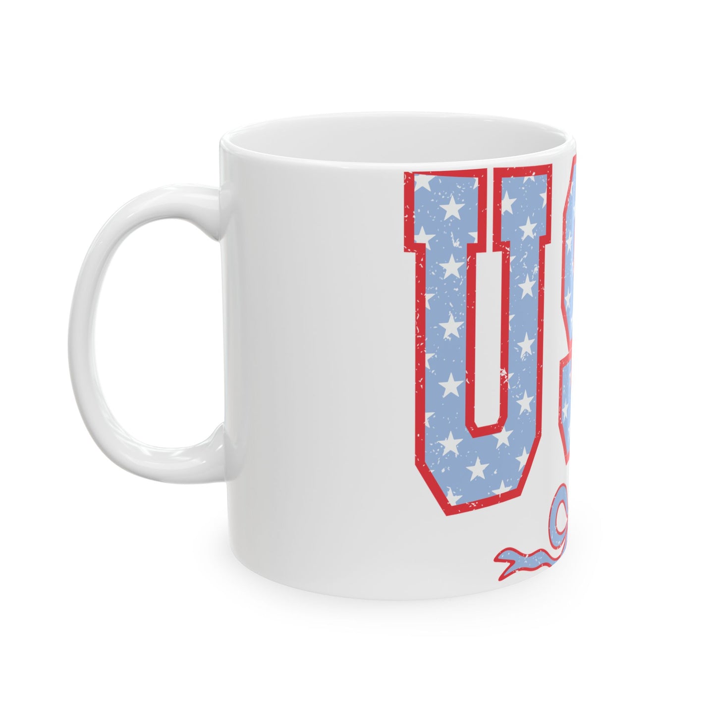Princess Grace Patriotic USA Ceramic Mug Perfect for 4th of July Celebrations
