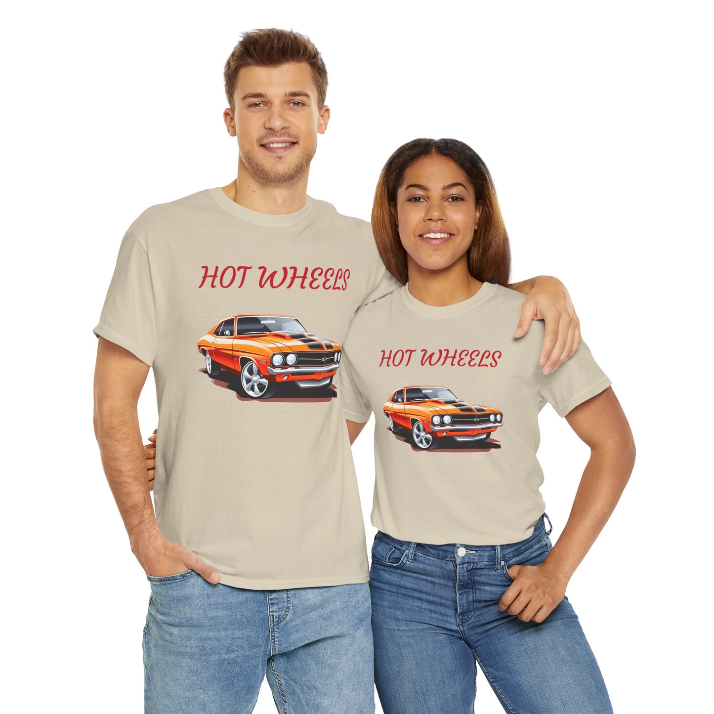 Princess Grace Retro Hot Wheels Unisex Heavy Cotton Tee Classic Car Graphic T-Shirt
