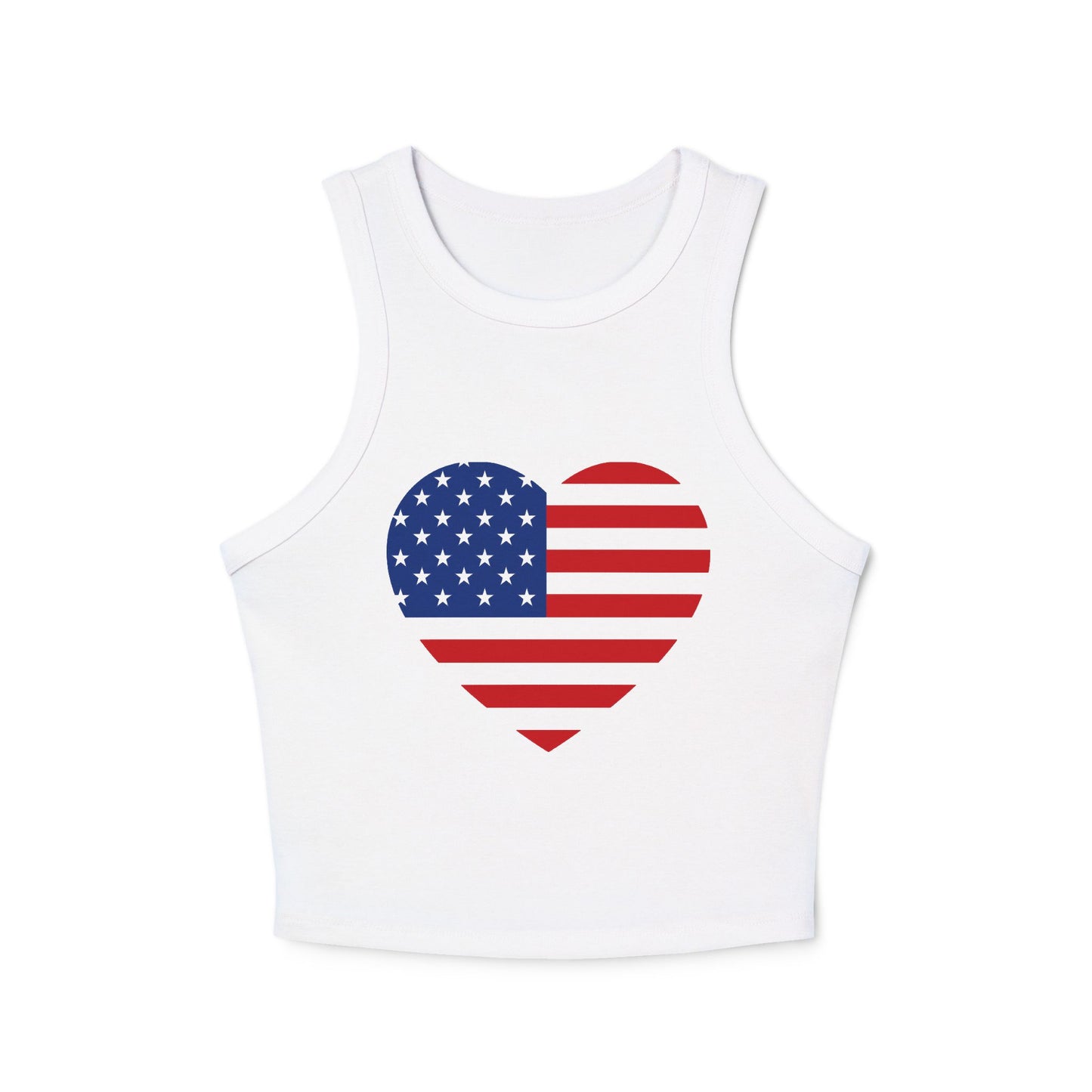 Princess Grace Patriotic Women's USA Flag Racer Tank Top