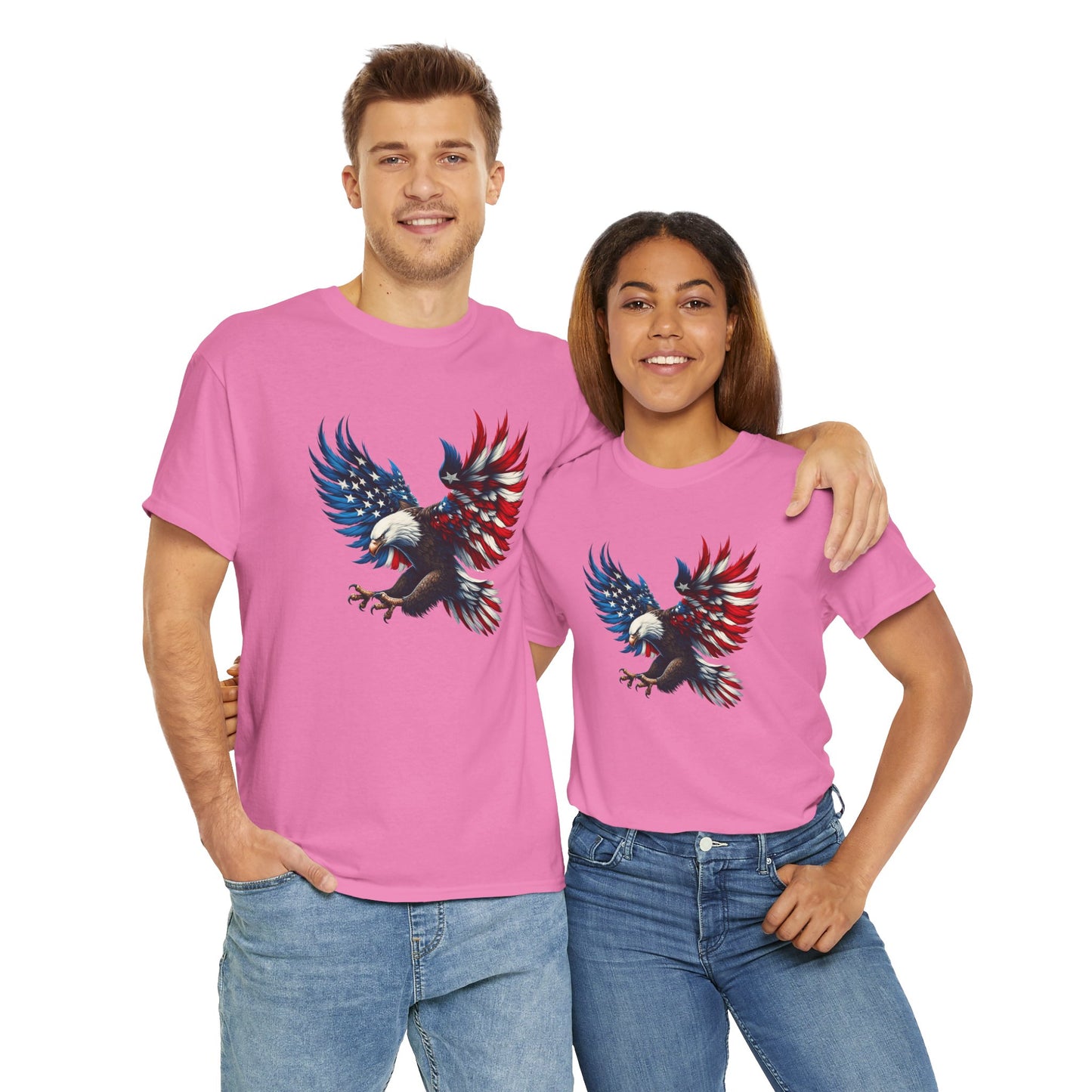 Princess Grace Patriotic Eagle Unisex Heavy Cotton Tee Bold USA Graphic Shirt
