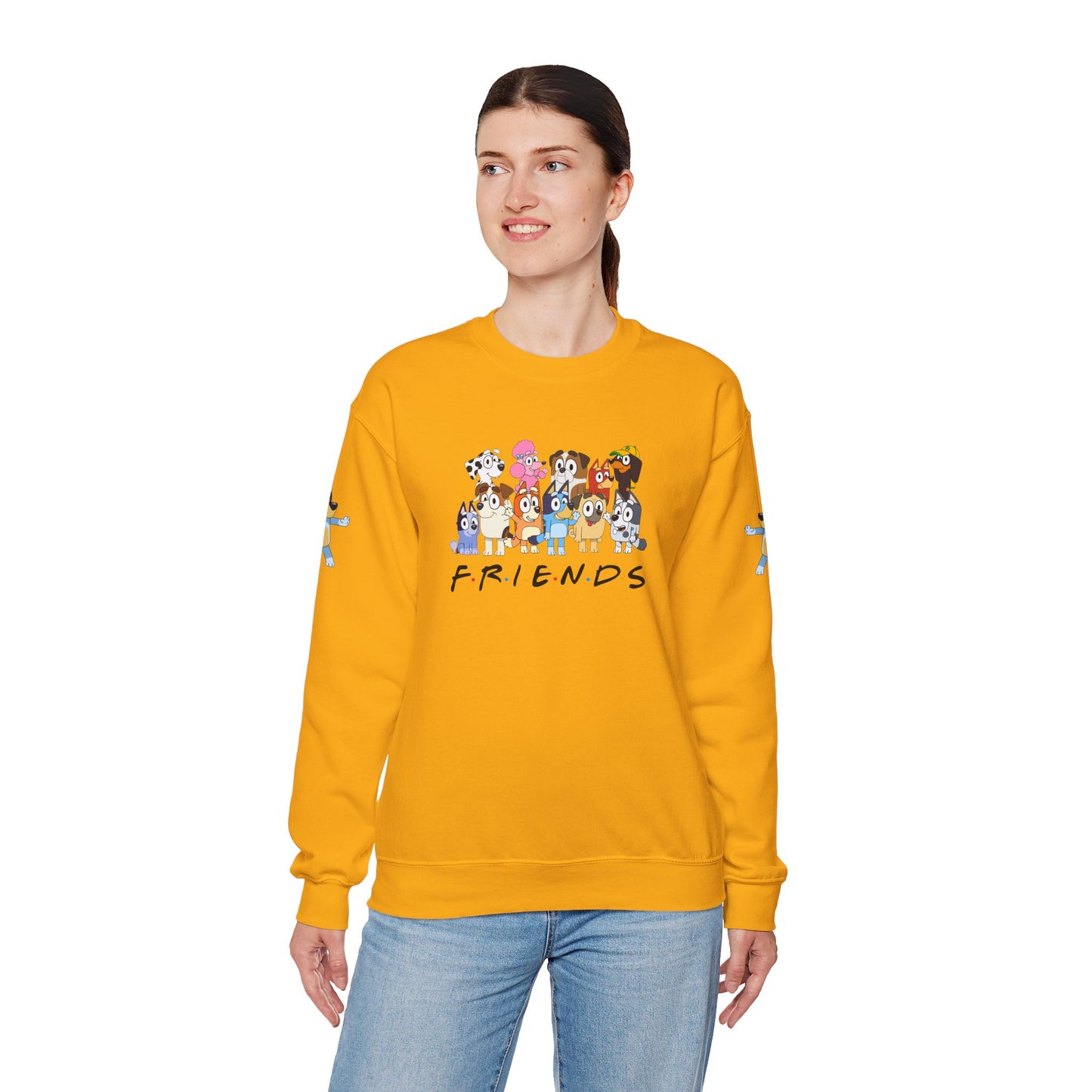 Princess Grace Bluey Friends Inspired Unisex Heavy Blend Crewneck Sweatshirt Cozy Cartoon Vibes