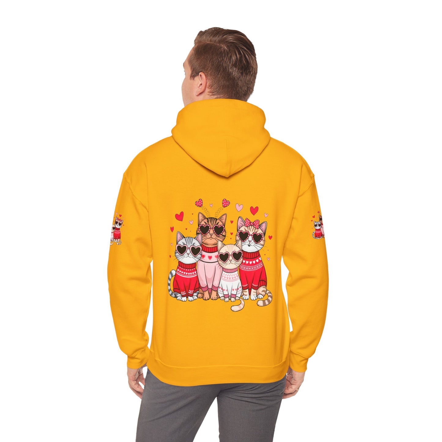 Princess Grace Cute Cat Lovers Hoodie with Heart Design