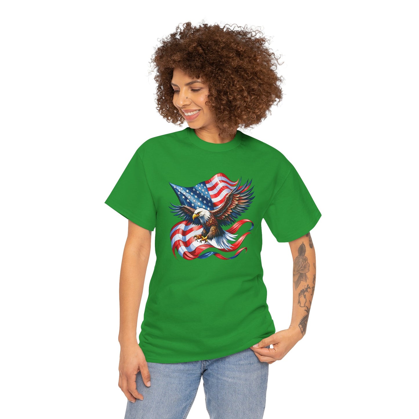 Princess Grace Patriotic Eagle Graphic Unisex Heavy Cotton Tee