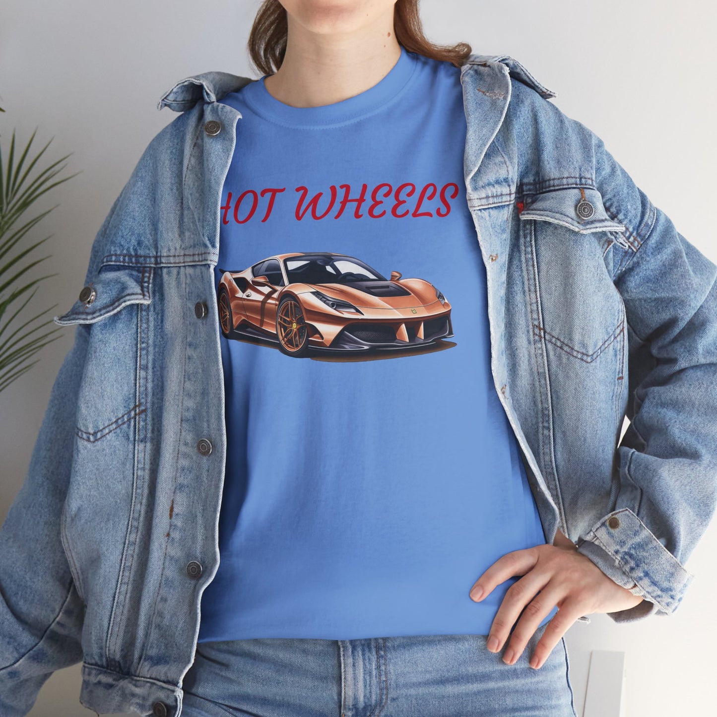 Princess Grace Hot Wheels Unisex Heavy Cotton Tee Retro Car Graphic T-Shirt for Automotive Enthusiasts
