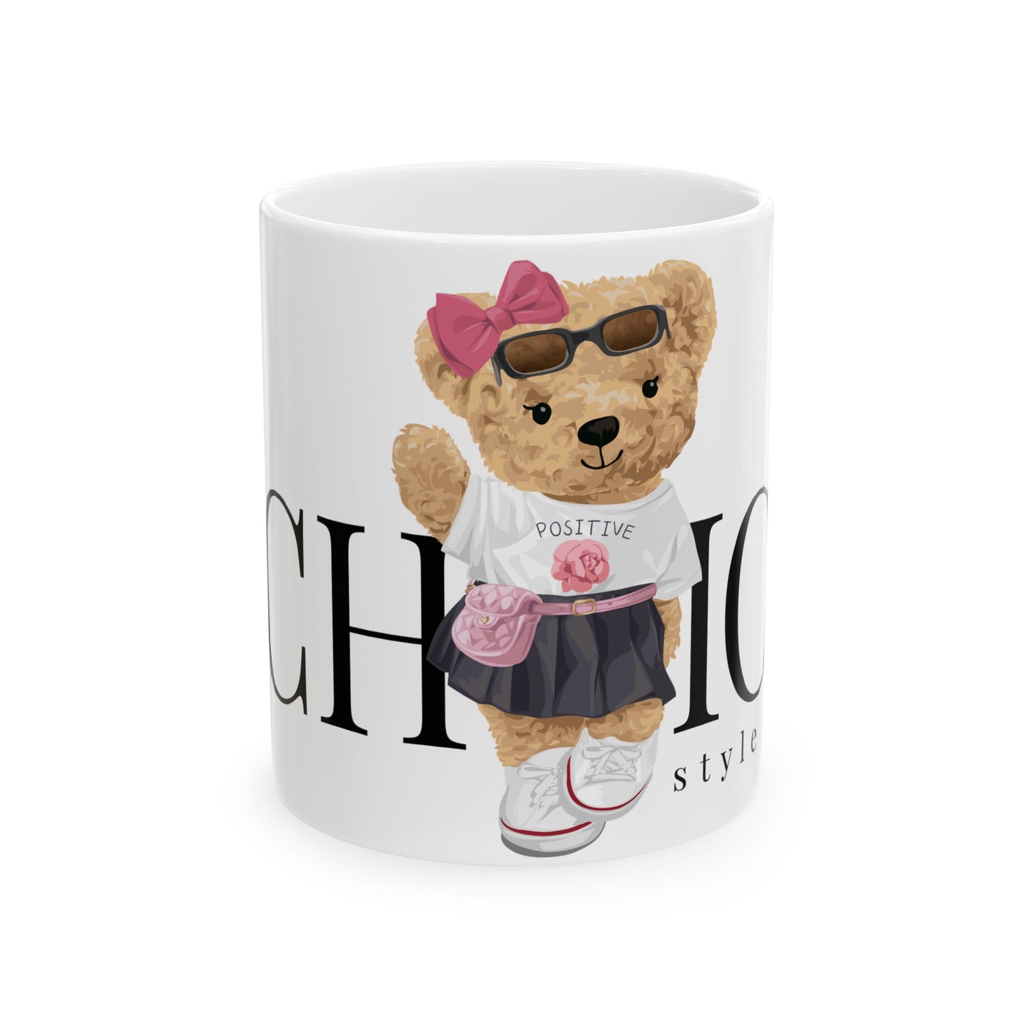 Princess Grace Cute Positive Bear Ceramic Mug Chic Style 11oz & 15oz