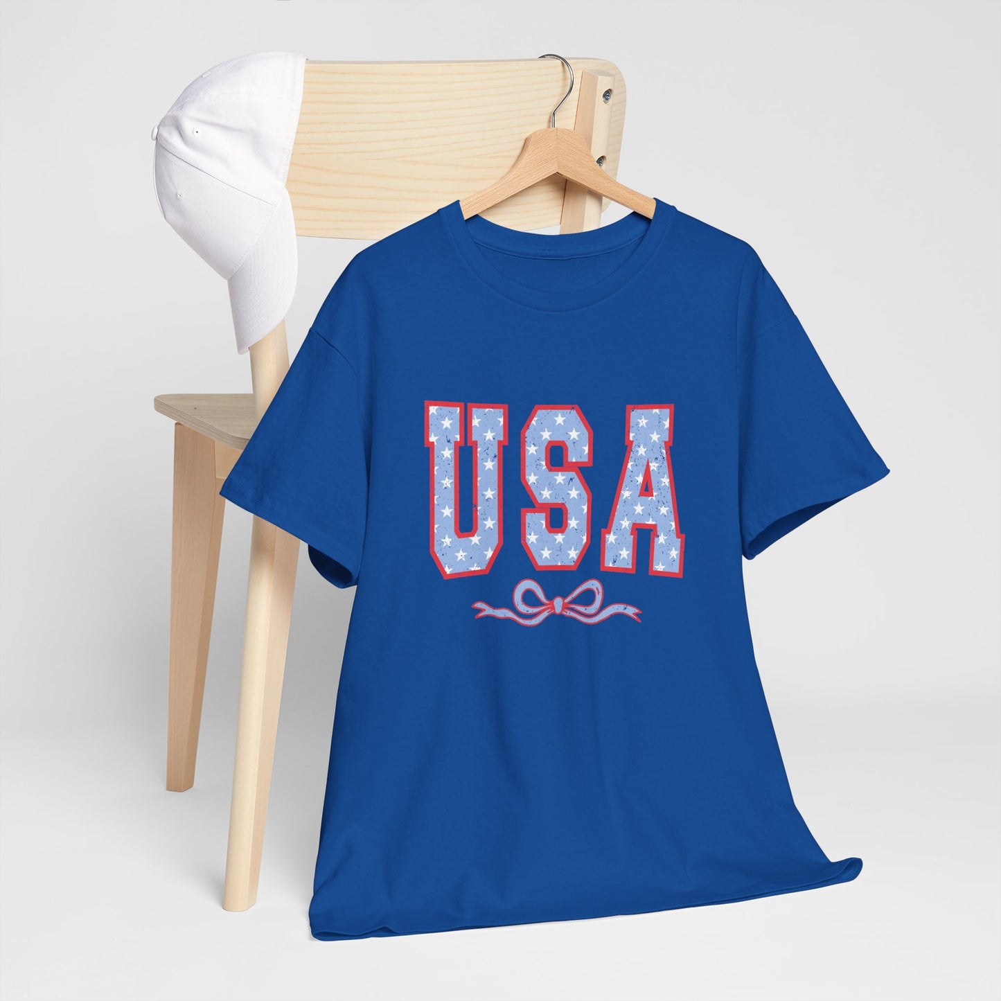 Princess Grace USA Patriotic Unisex Heavy Cotton Tee Perfect for Independence Day Celebrations