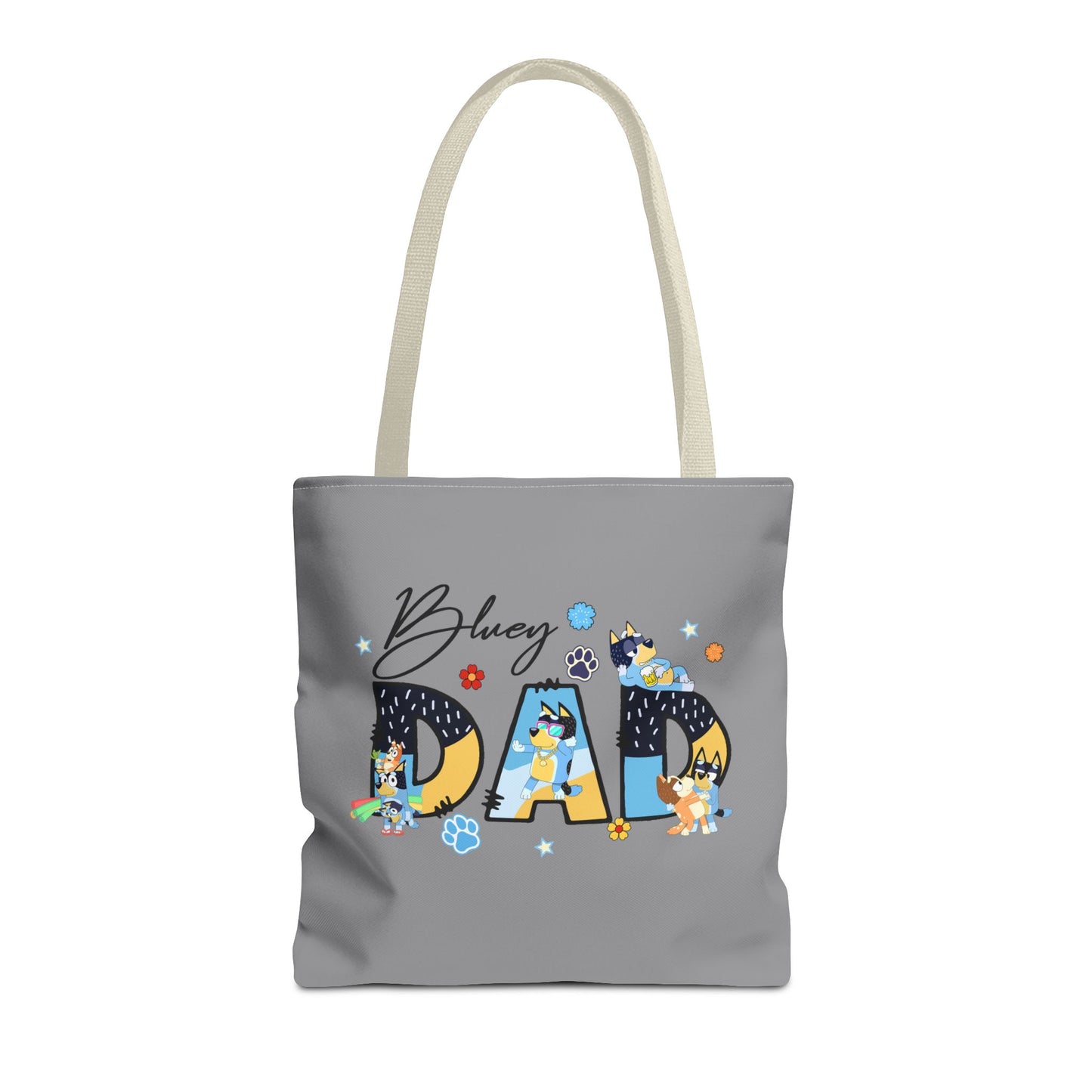 Princess Grace Bluey Dad Tote Bag Fun & Functional Gift for Dog Lovers