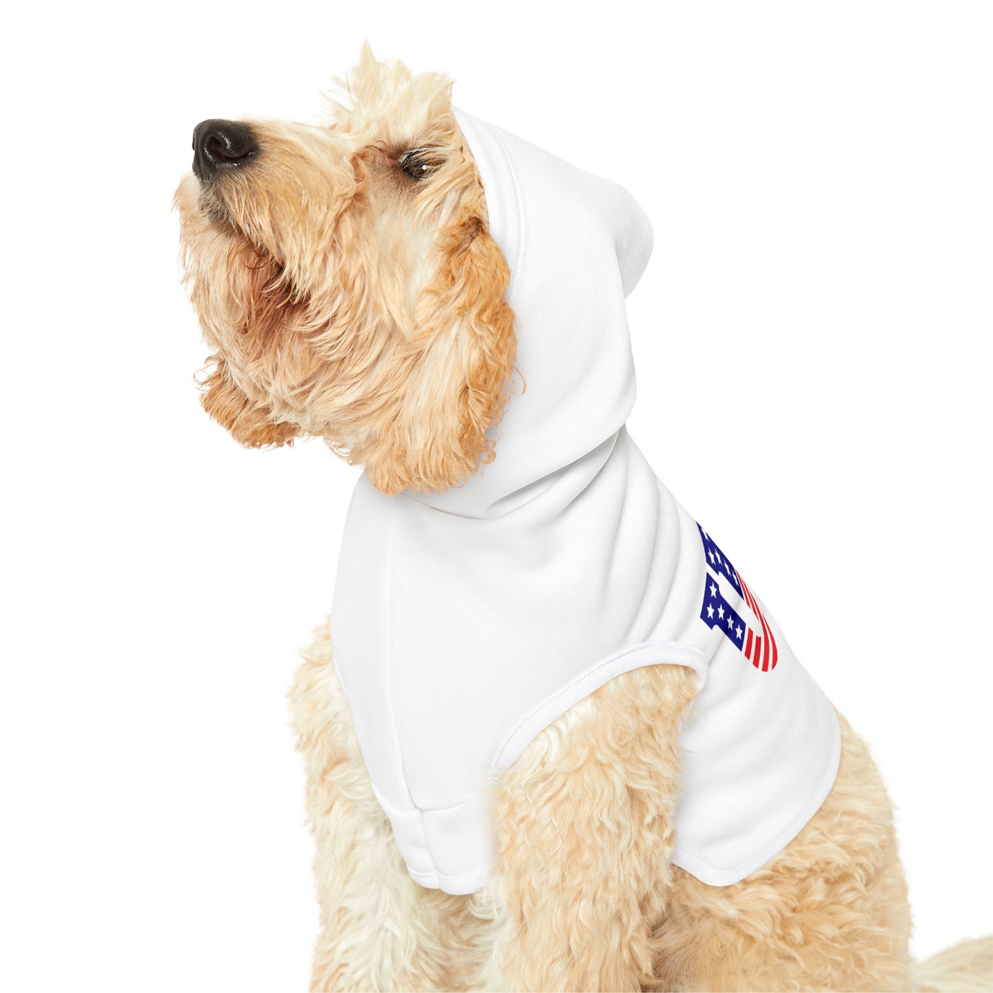 Princess Grace USA Flag Pet Hoodie Cozy Dog Apparel for Patriotic Pets