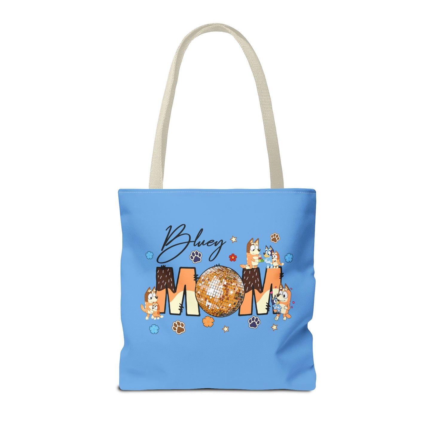 Princess Grace Fun Bluey Mom Tote Bag Perfect Gift for Dog Lovers & Moms