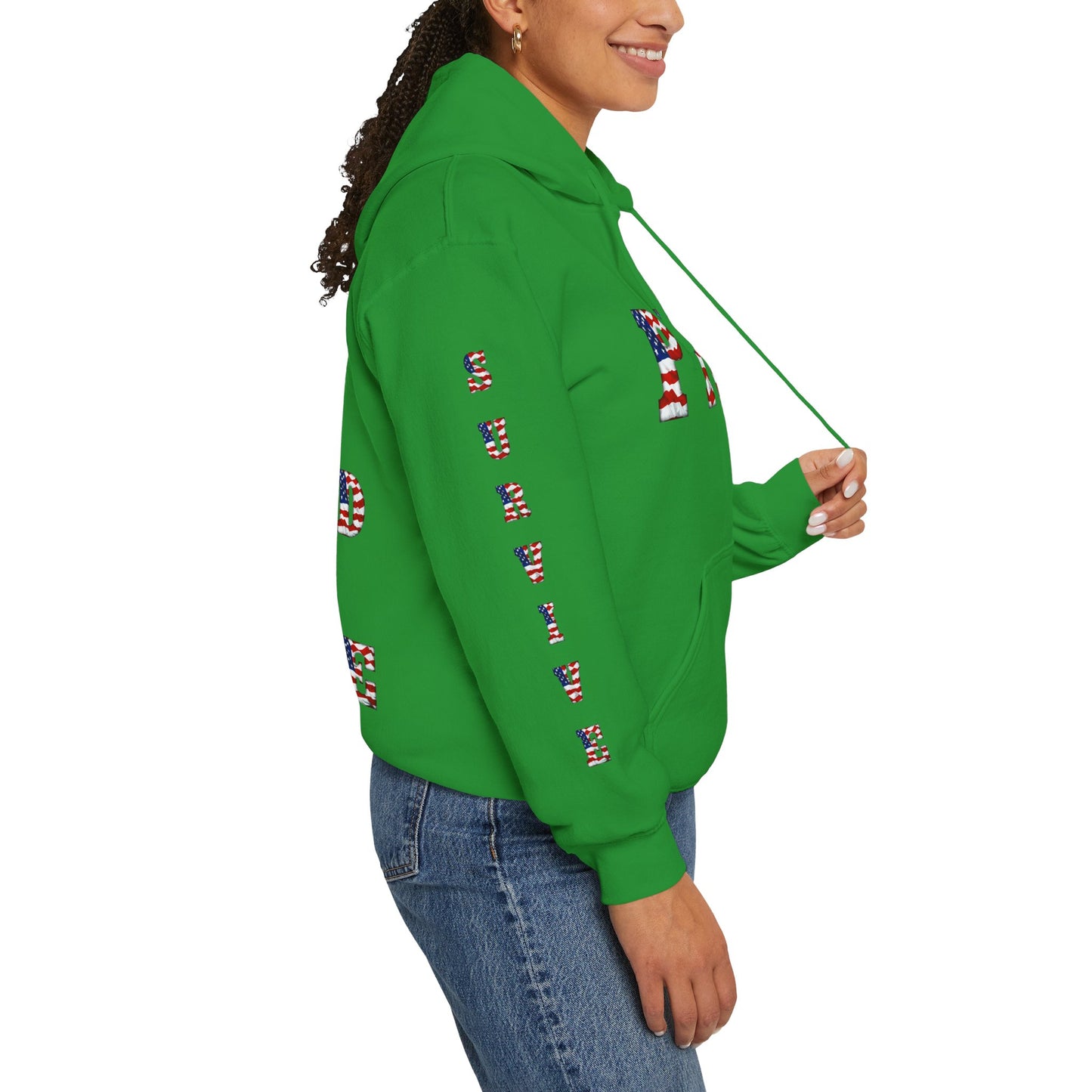 Princess Grace PTSD Awareness Unisex Heavy Blend Hoodie Support Survivors with American Flag Design