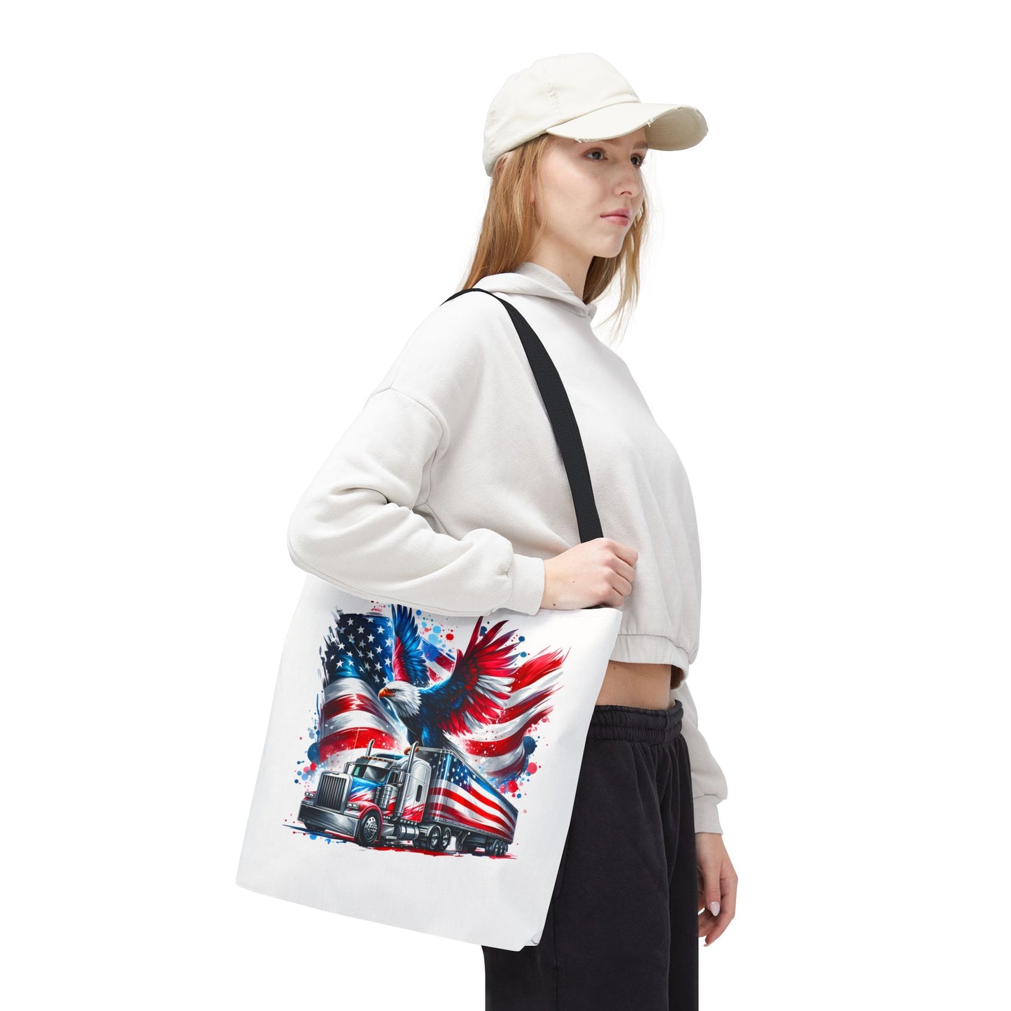 Princess Grace Patriotic Eagle Tote Bag American Flag Design