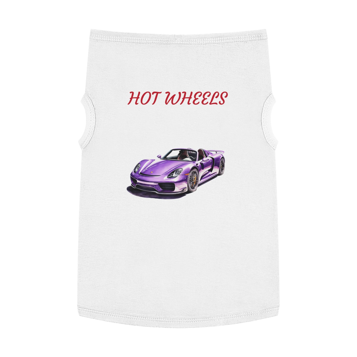 Princess Grace Hot Wheels Pet Tank Top for Car Lovers Stylish & Fun Dog Apparel