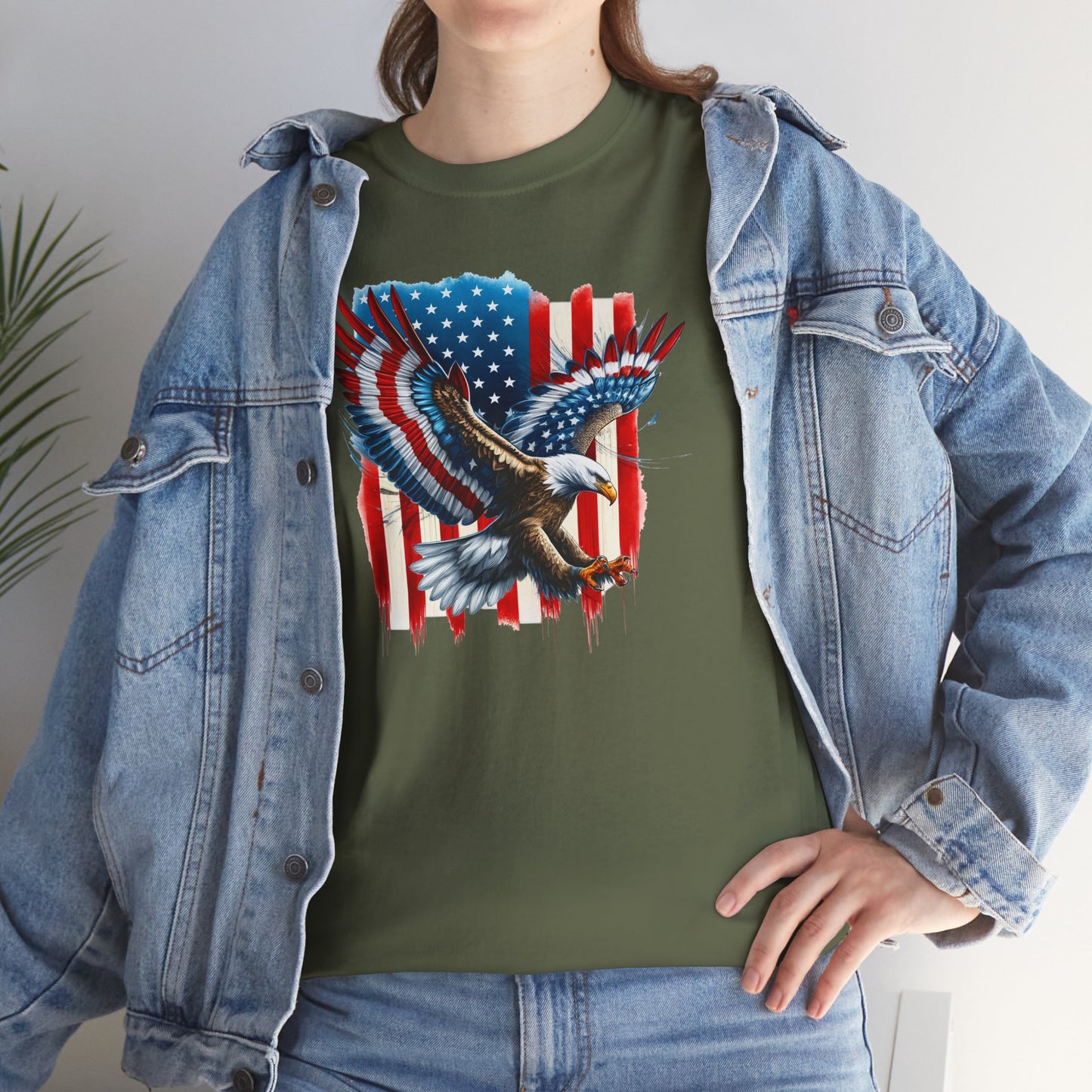 Princess Grace Patriotic Eagle Unisex Heavy Cotton Tee