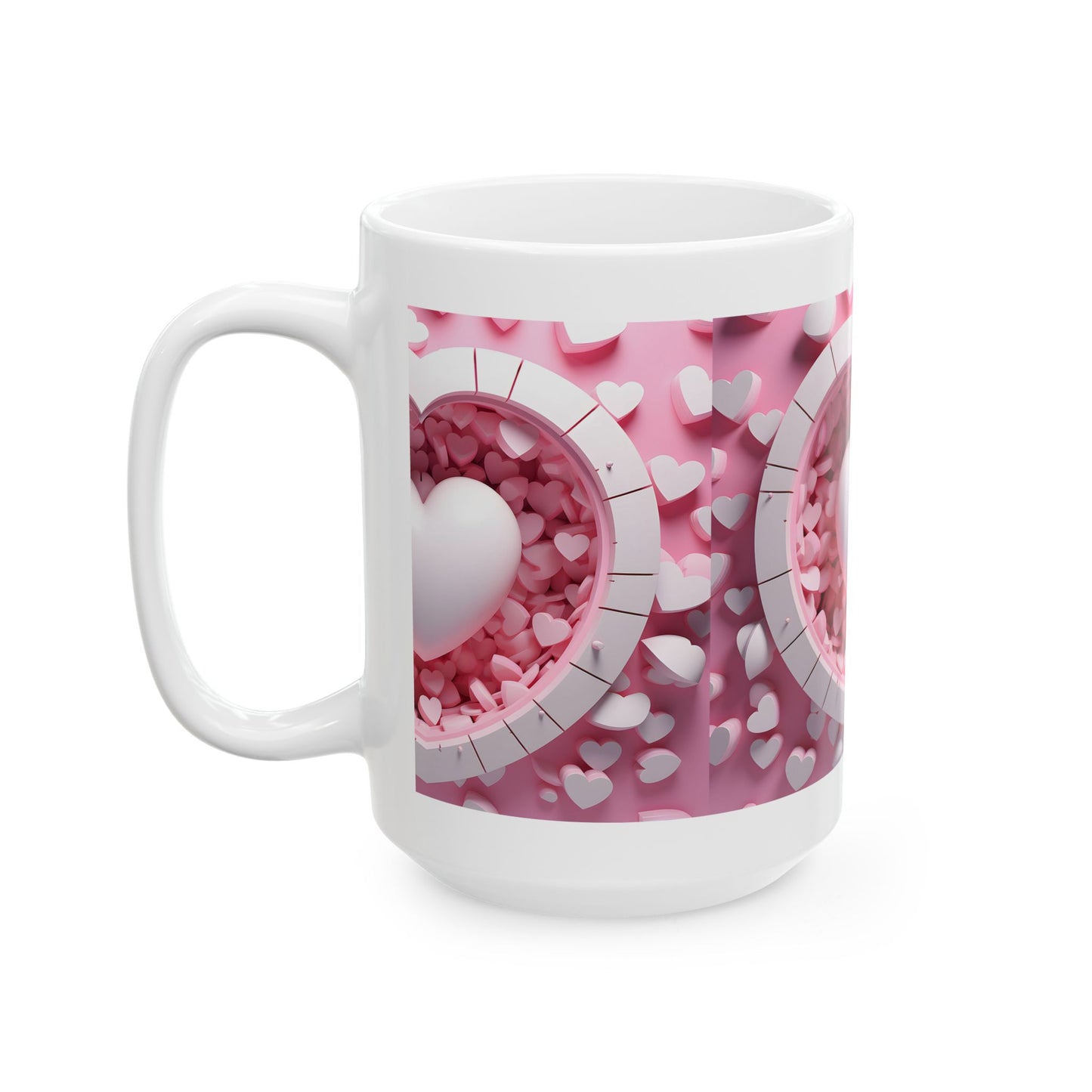 Princess Grace Heart Shaped Love Ceramic Mug Perfect Gift for Valentine's Day or Special Occasions
