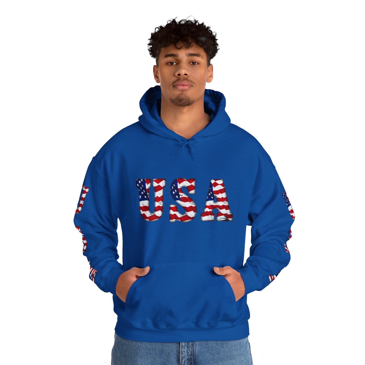 Princess Grace Patriotic USA Unisex Hooded Sweatshirt Heavy Blend for Comfort