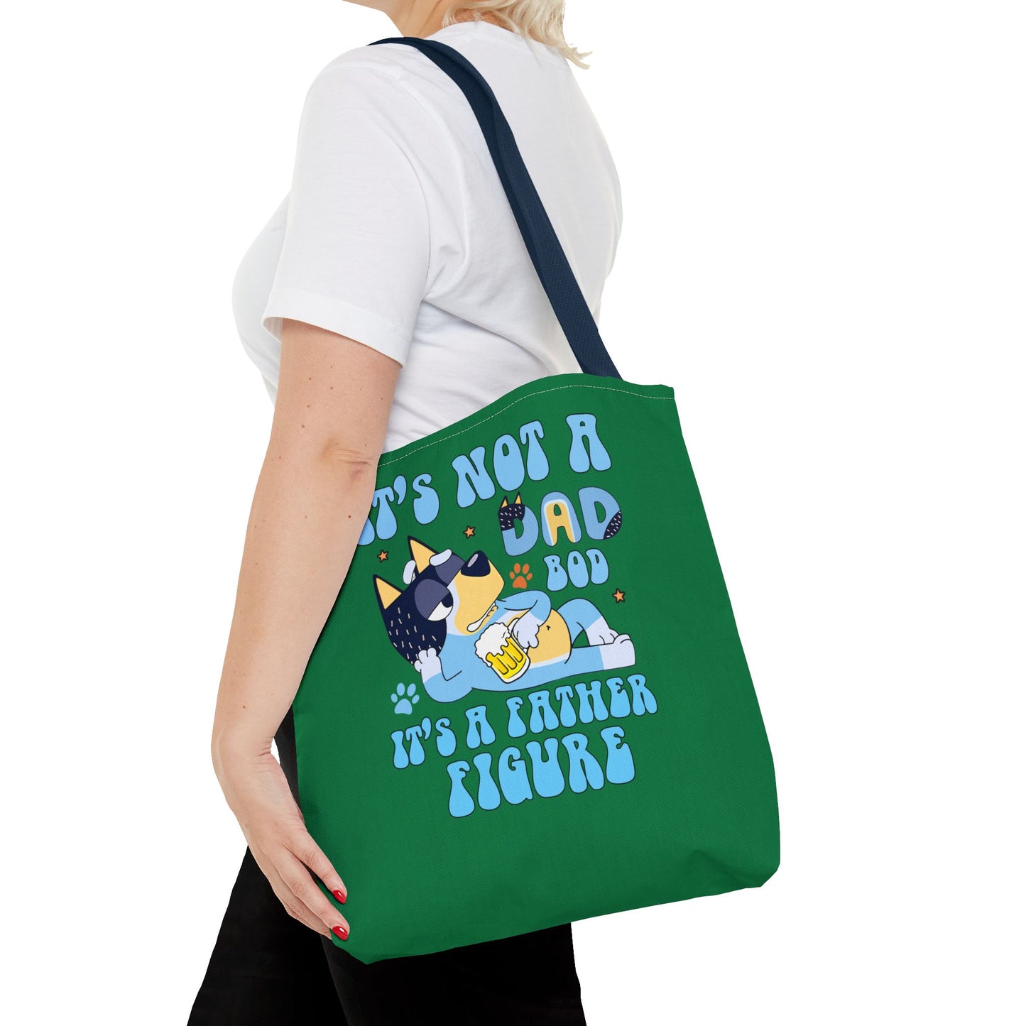 Princess Grace Funny Dad Tote Bag "It's Not a Dad Bod, It's a Father Figure"