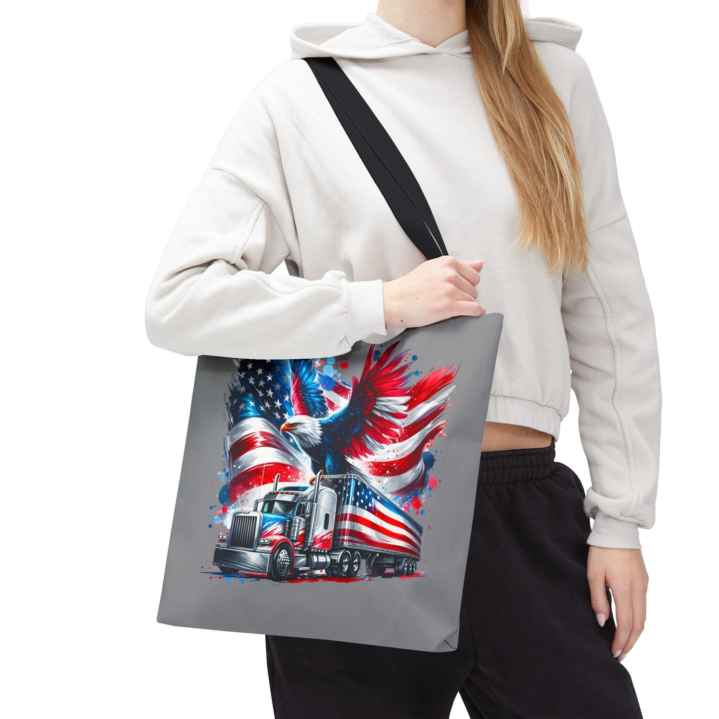 Princess Grace Patriotic Eagle Truck Tote Bag Perfect for Independence Day & Everyday Use
