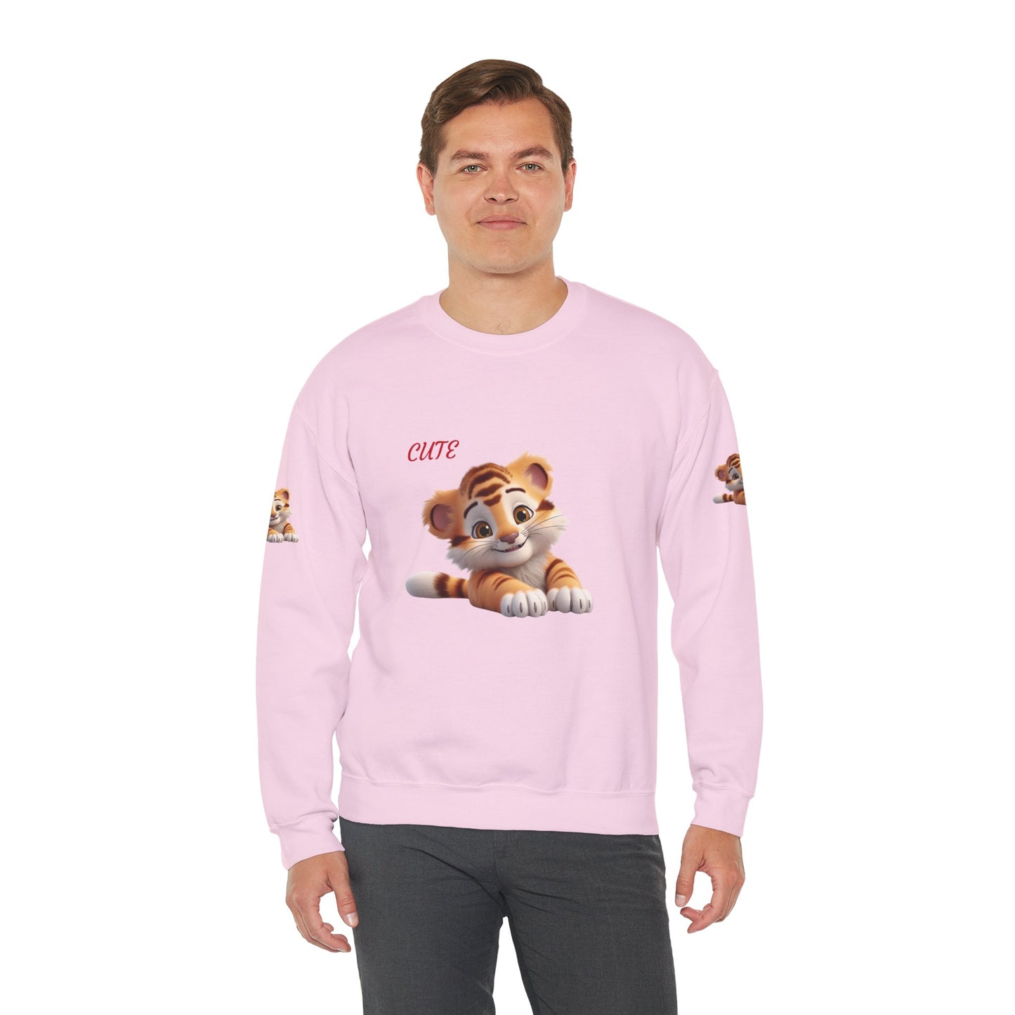 Princess Grace Cute Tiger Graphic Sweatshirt Unisex Heavy Blend Crewneck