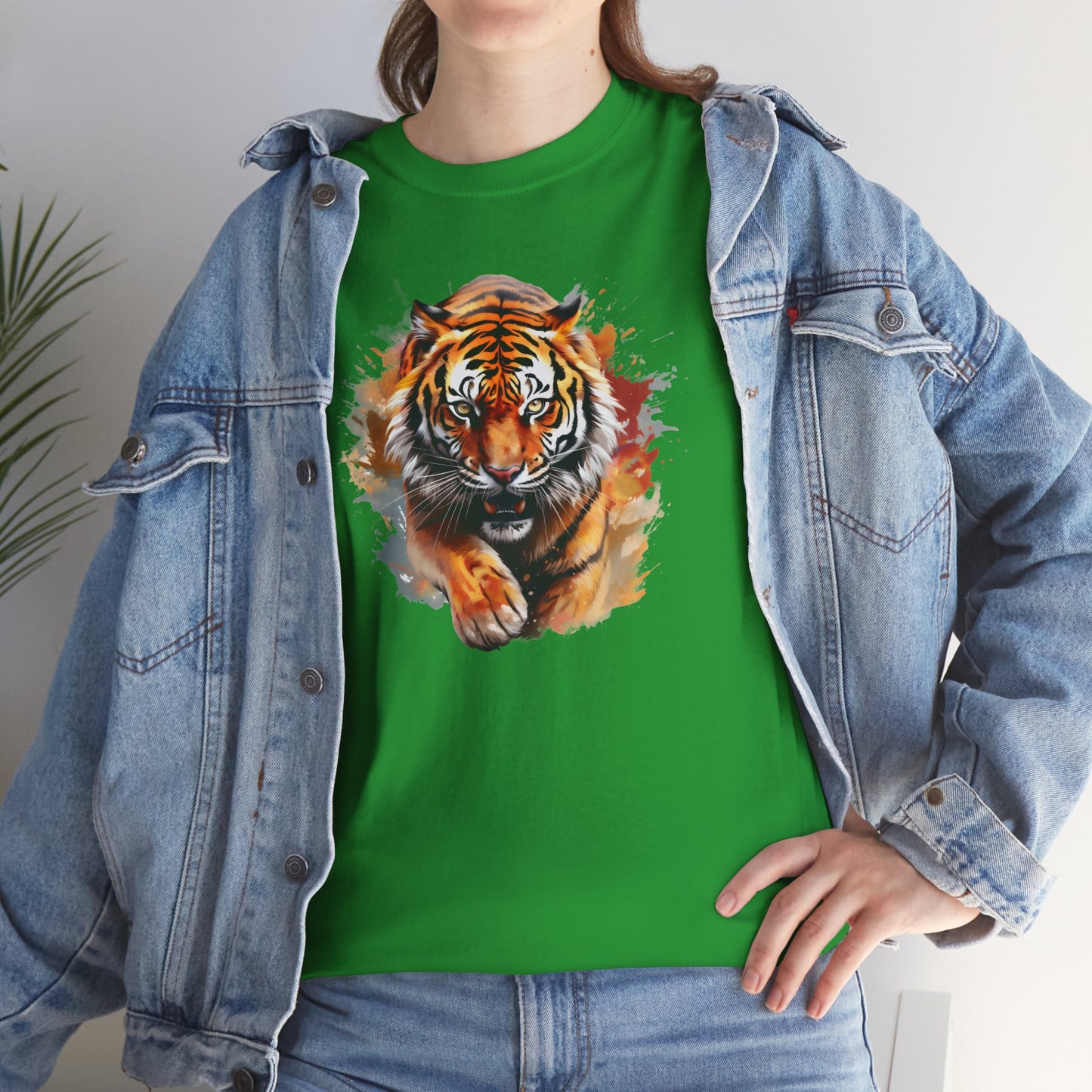 Princess Grace Fierce Tiger Unisex Heavy Cotton Tee Wild Animal Graphic Shirt