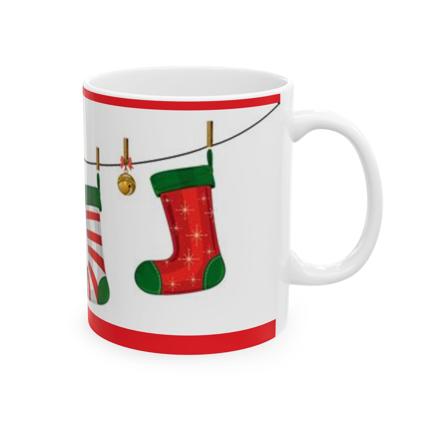 Princess Grace Festive Stocking Ceramic Mug Perfect Holiday Gift