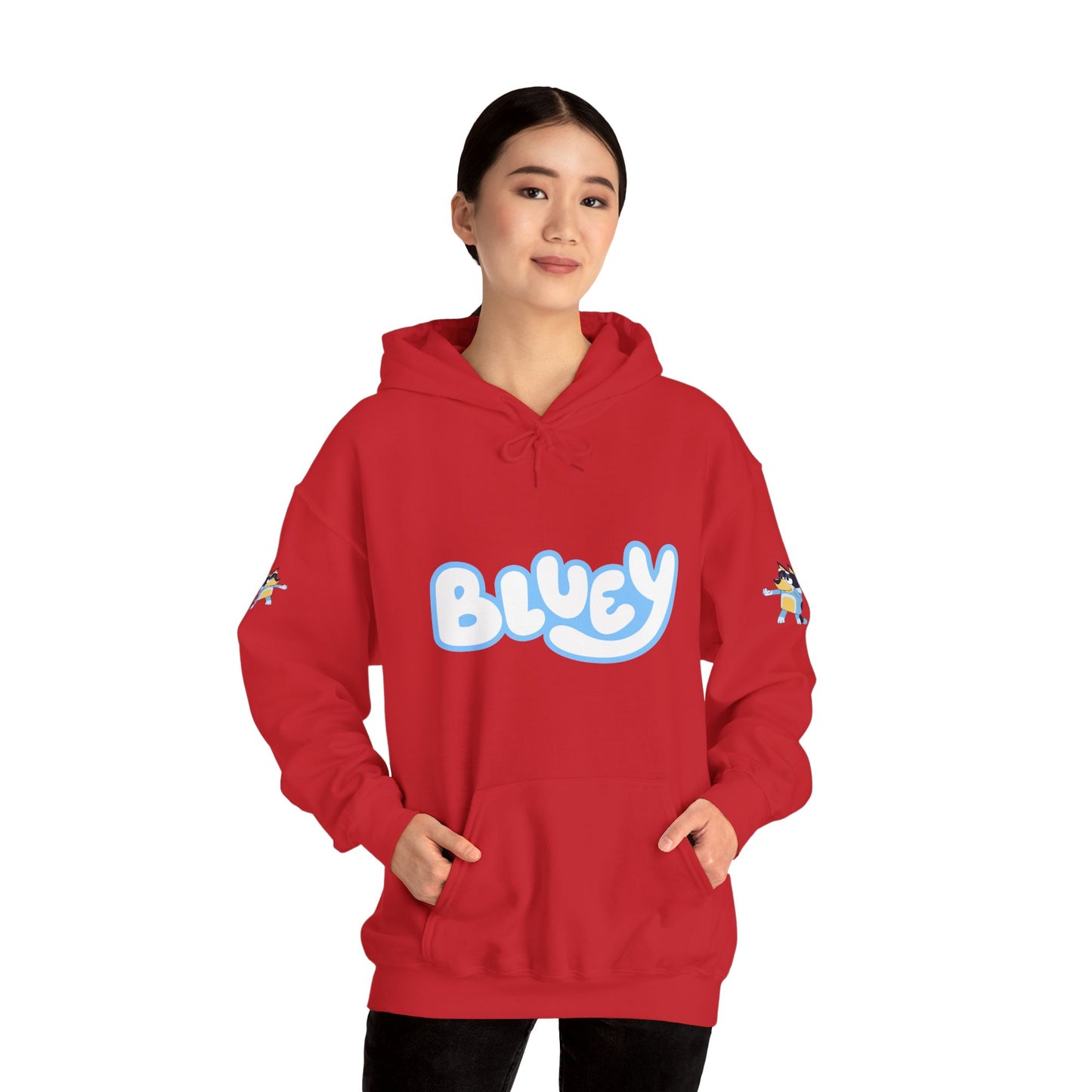 Princess Grace Bluey Unisex Heavy Blend Hoodie Cozy Cartoon Sweatshirt for Kids & Adults