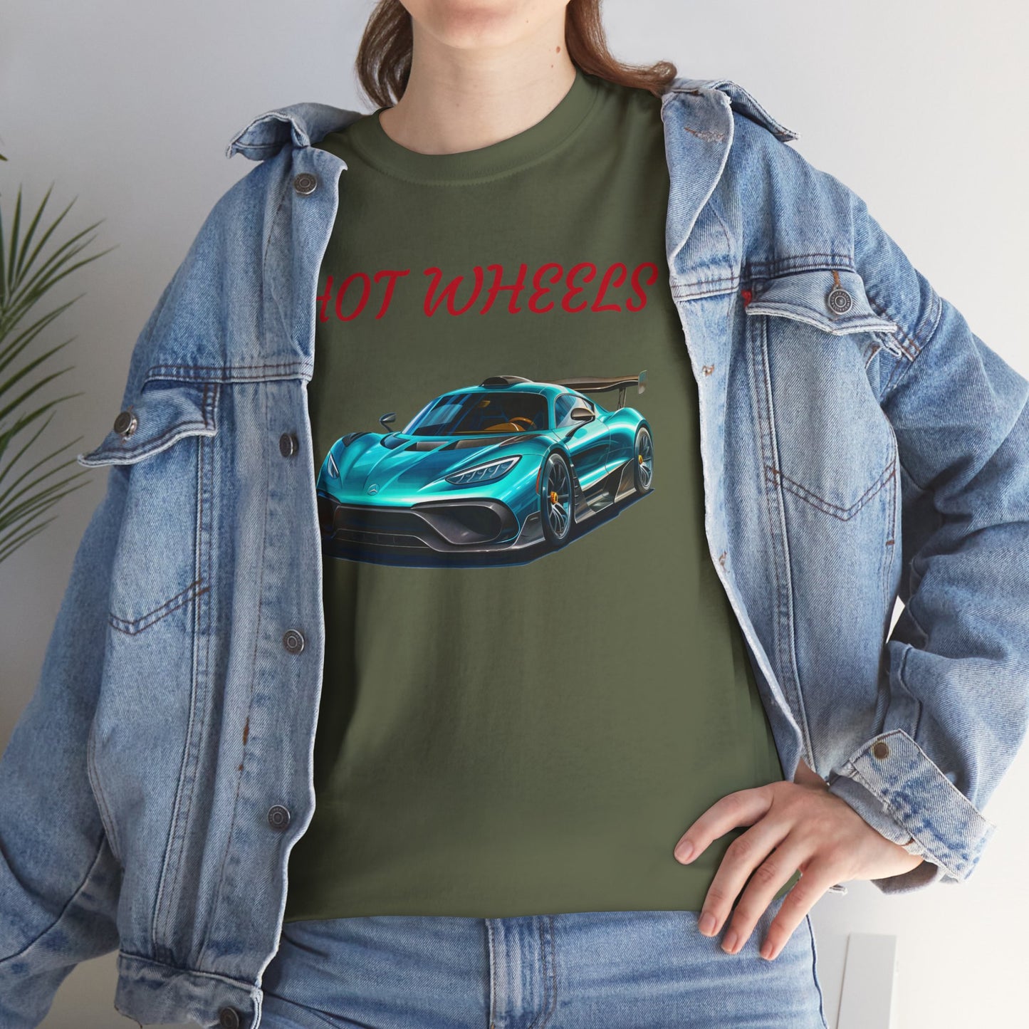 Princess Grace Hot Wheels Unisex Heavy Cotton Tee Cool Car Graphic T-Shirt for Automotive Enthusiasts