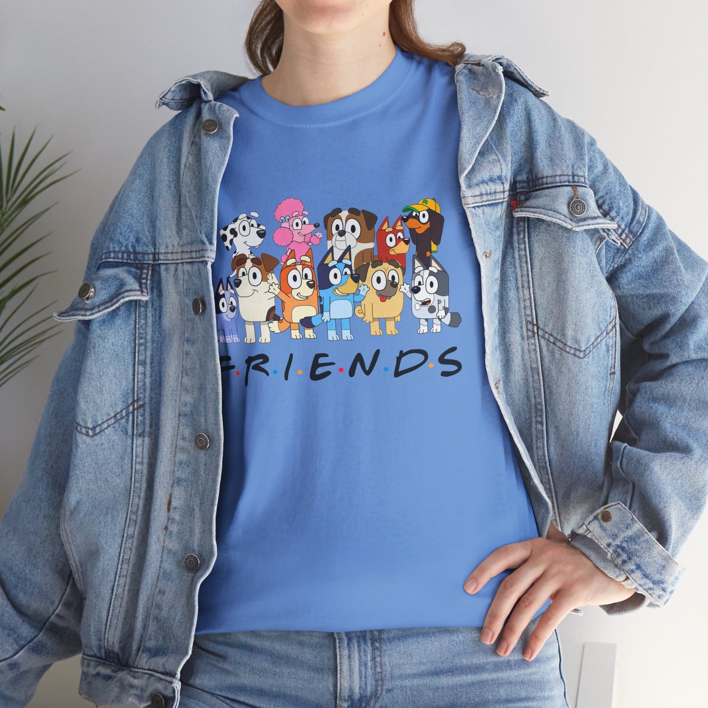 Princess Grace Bluey Friends Cartoon Unisex Heavy Cotton Tee Fun & Playful Design