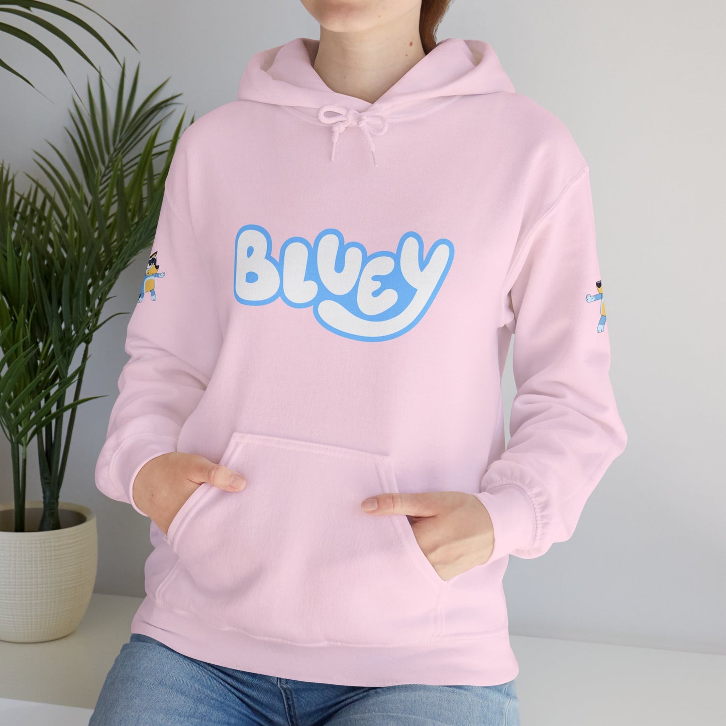 Princess Grace Bluey Unisex Heavy Blend Hoodie Cozy Cartoon Sweatshirt for Kids & Adults
