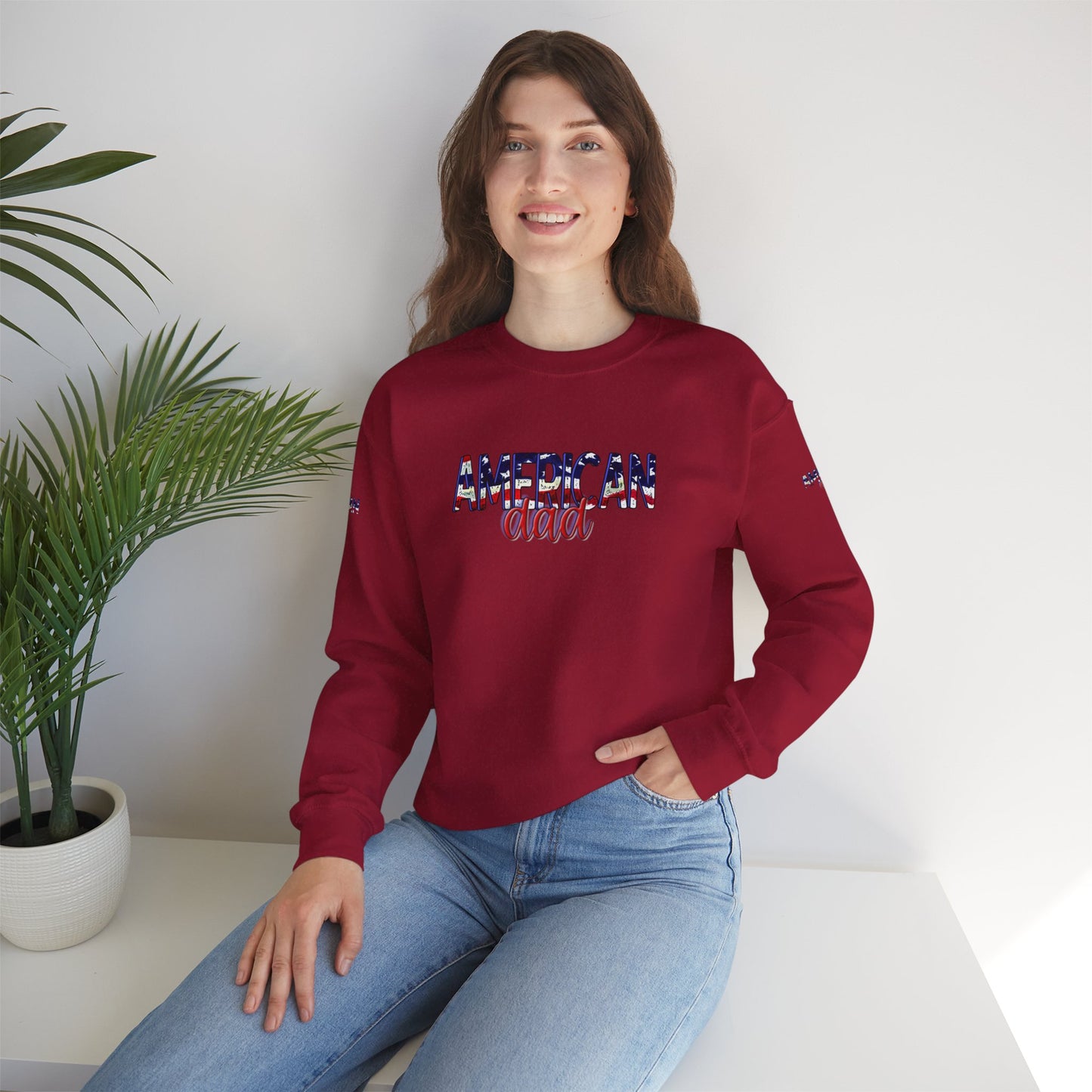 Princess Grace American Dad Unisex Crewneck Sweatshirt Patriotic Gift for Father's Day
