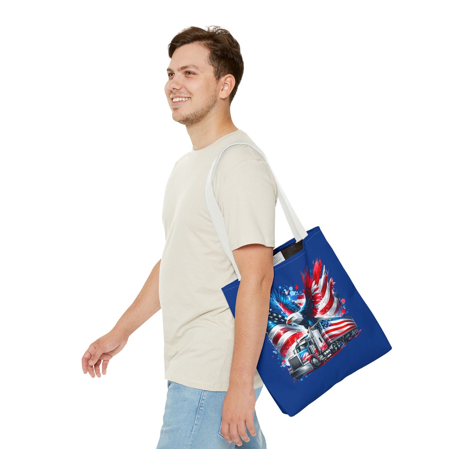 Princess Grace Patriotic Eagle Truck Tote Bag American Flag Design