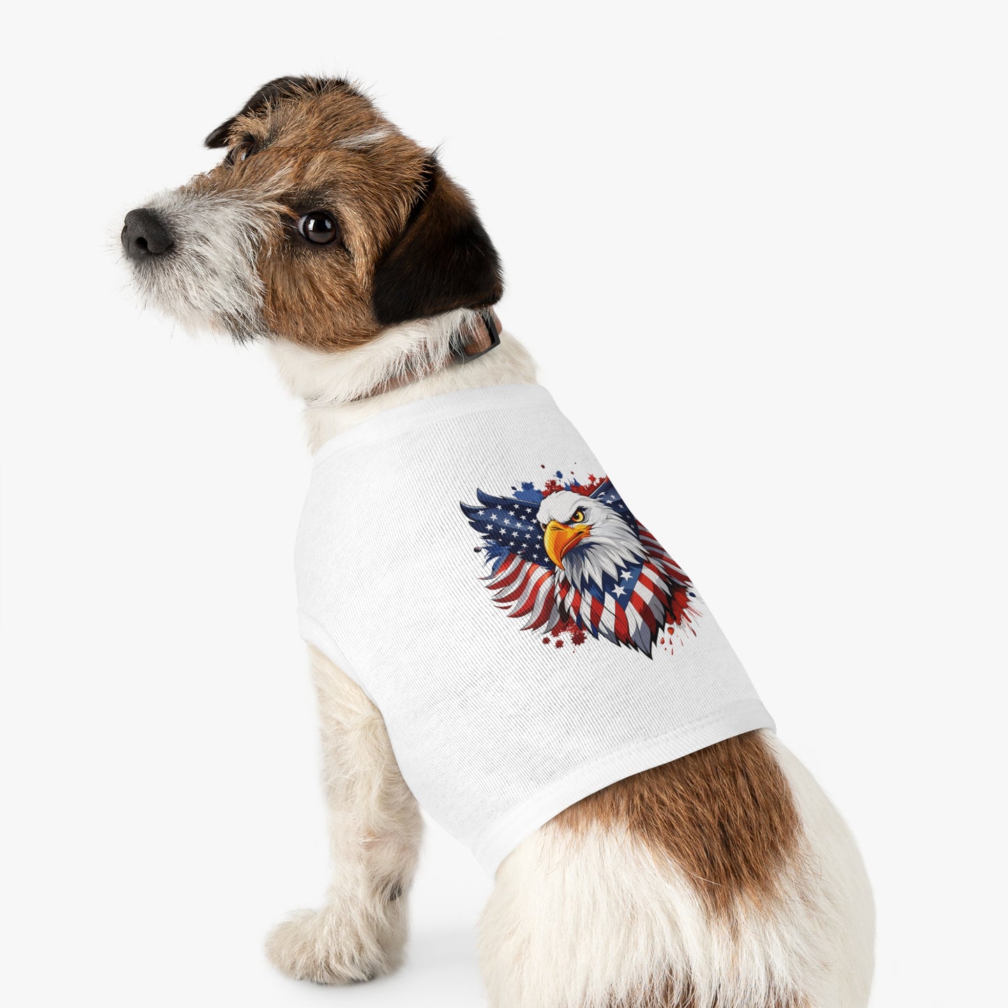 Princess Grace Patriotic Eagle Pet Tank Top USA Flag Design for Holidays & Celebrations