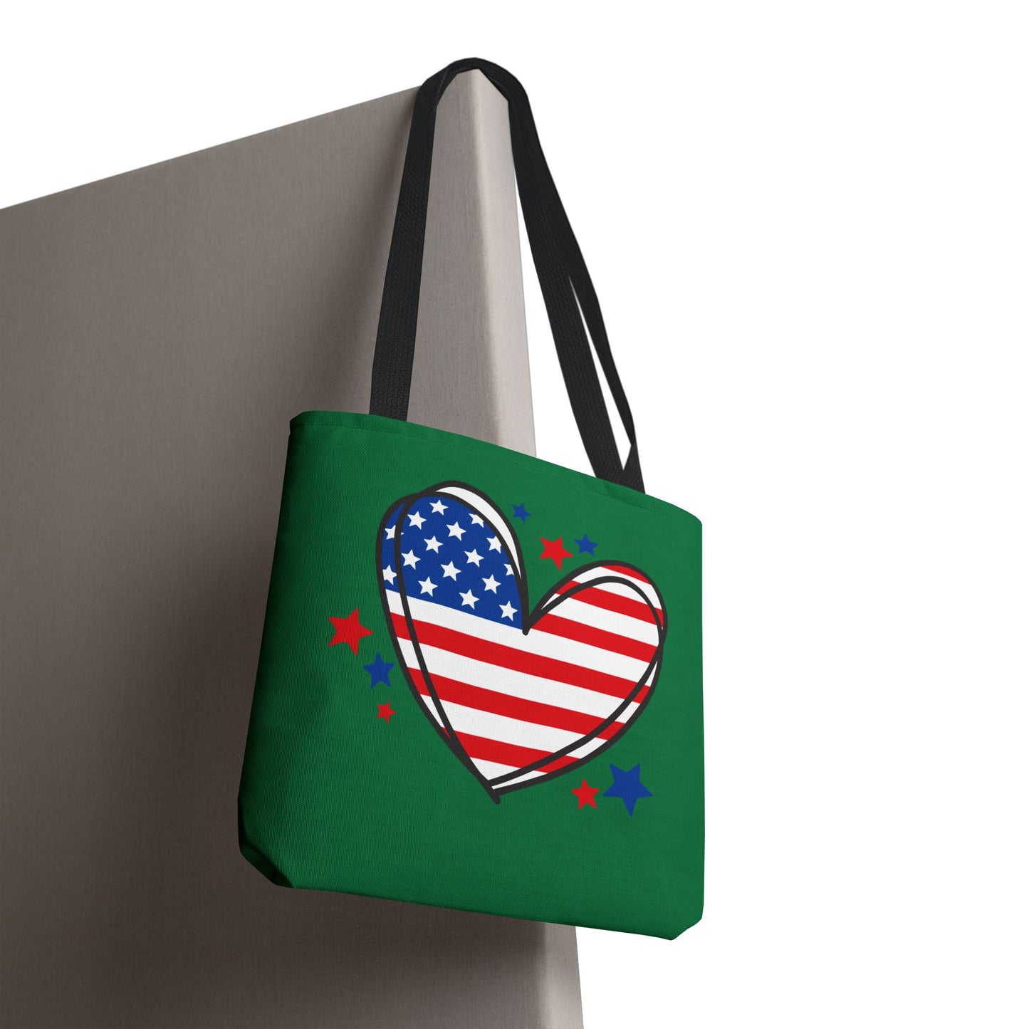 Princess Grace Patriotic Heart Tote Bag Perfect for Independence Day and Everyday Use